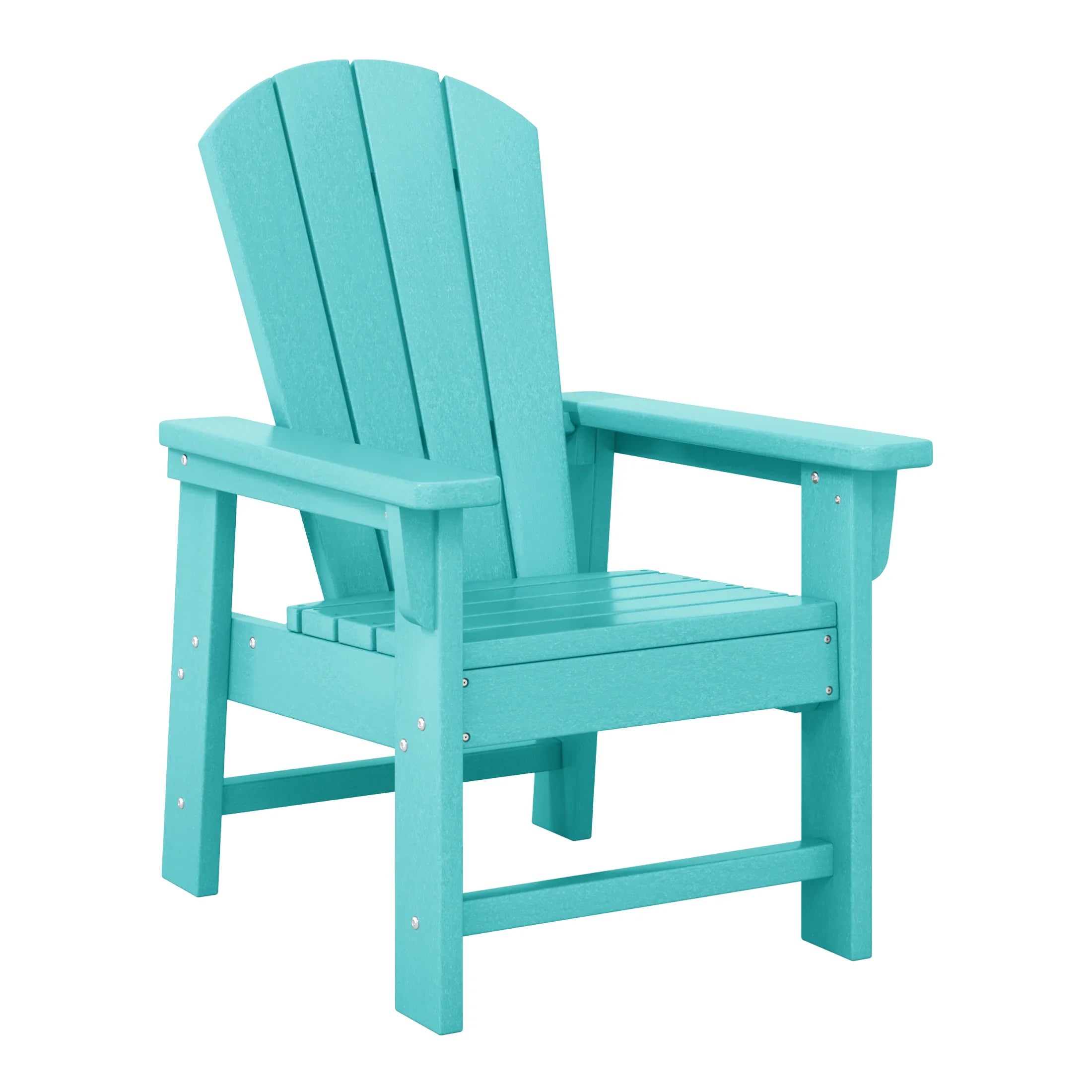 Paradise 2-Piece Kids Outdoor HDPE Adirondack Chair With Square Side Table Set