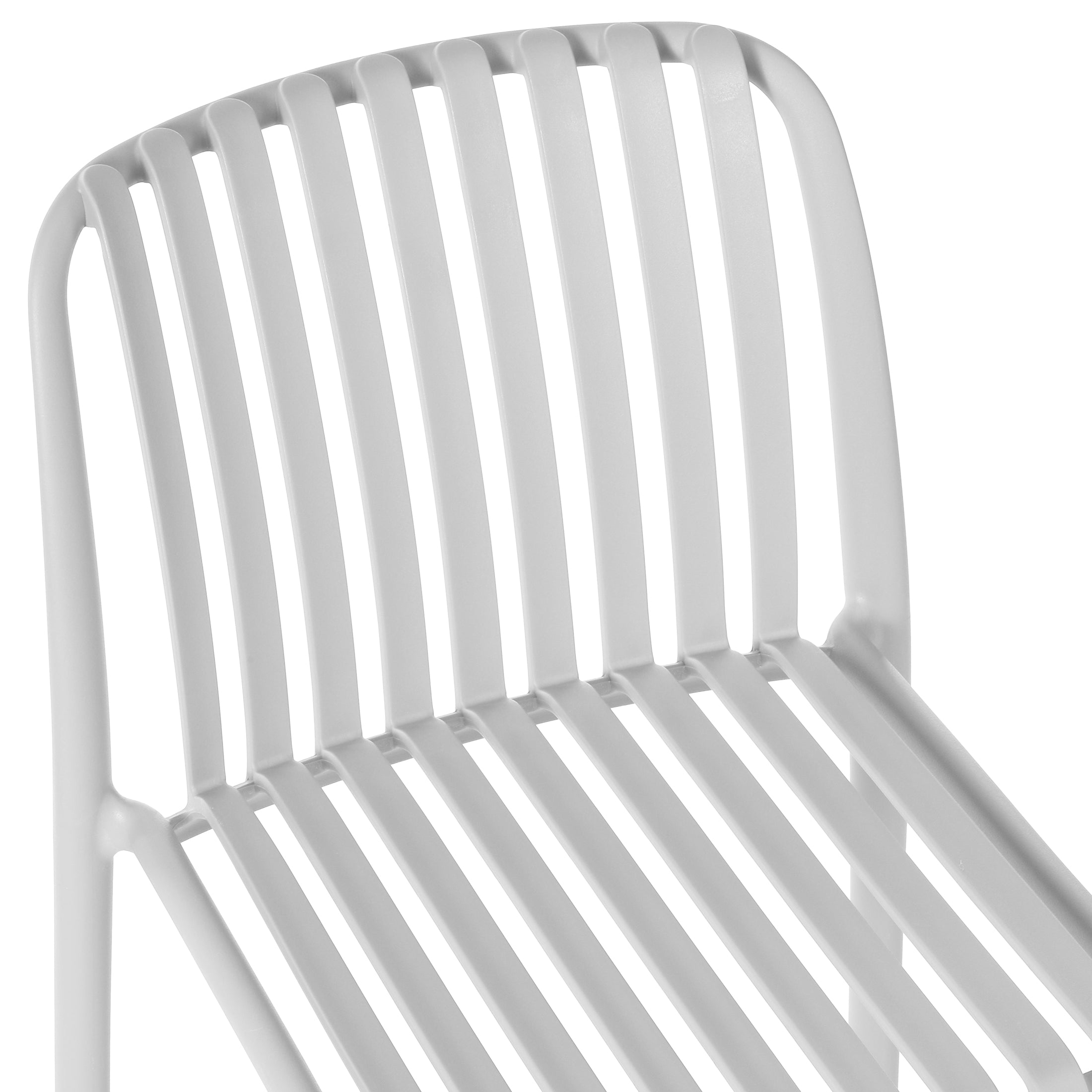 Sunshine 29.5" Outdoor Modern Polypropylene Plastic Patio Bar Height Stools (Set of 2)
