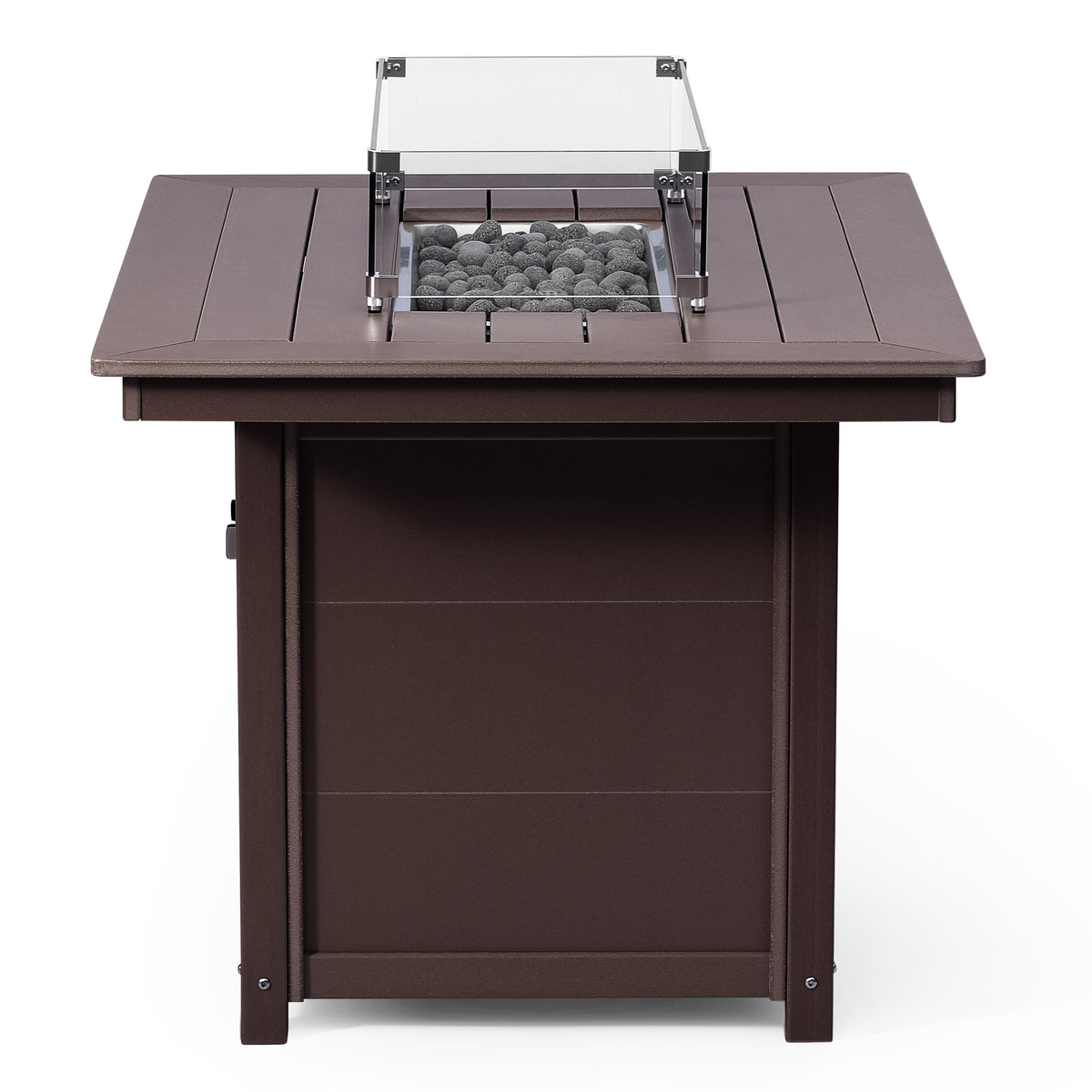 Sol 46" Modern Outdoor Patio Gas Propane Rectangular Fire Pit Table
