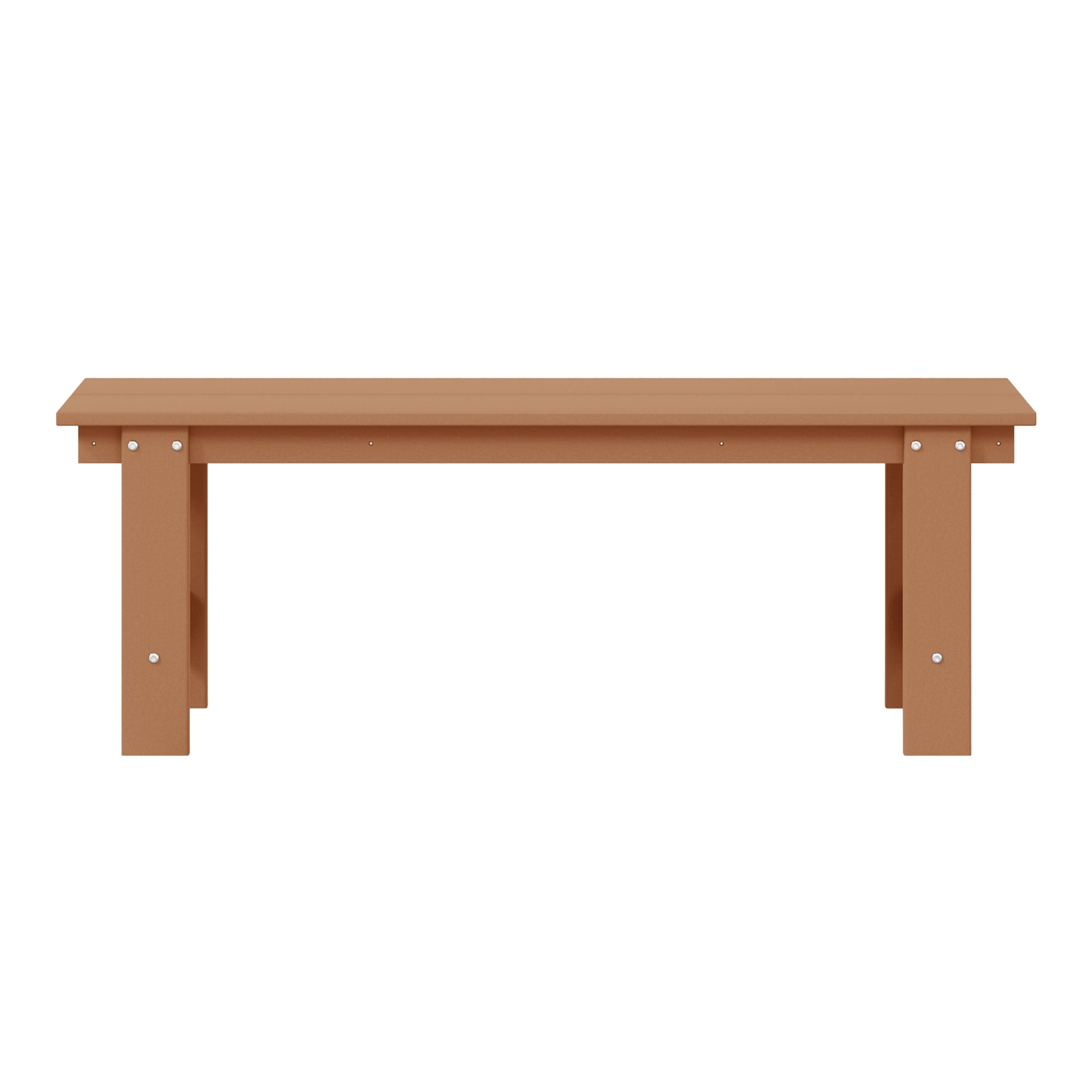 Palms Outdoor HDPE 48" Modern Backless Patio Bench