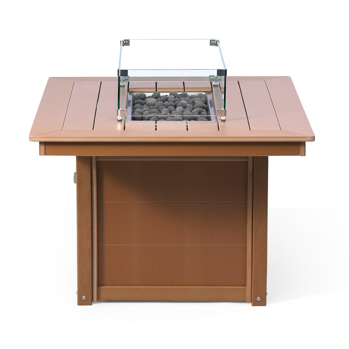Sol 46" Modern Outdoor 55,000 BTU Patio Gas Propane Rectangle Deck Fire Pit Table