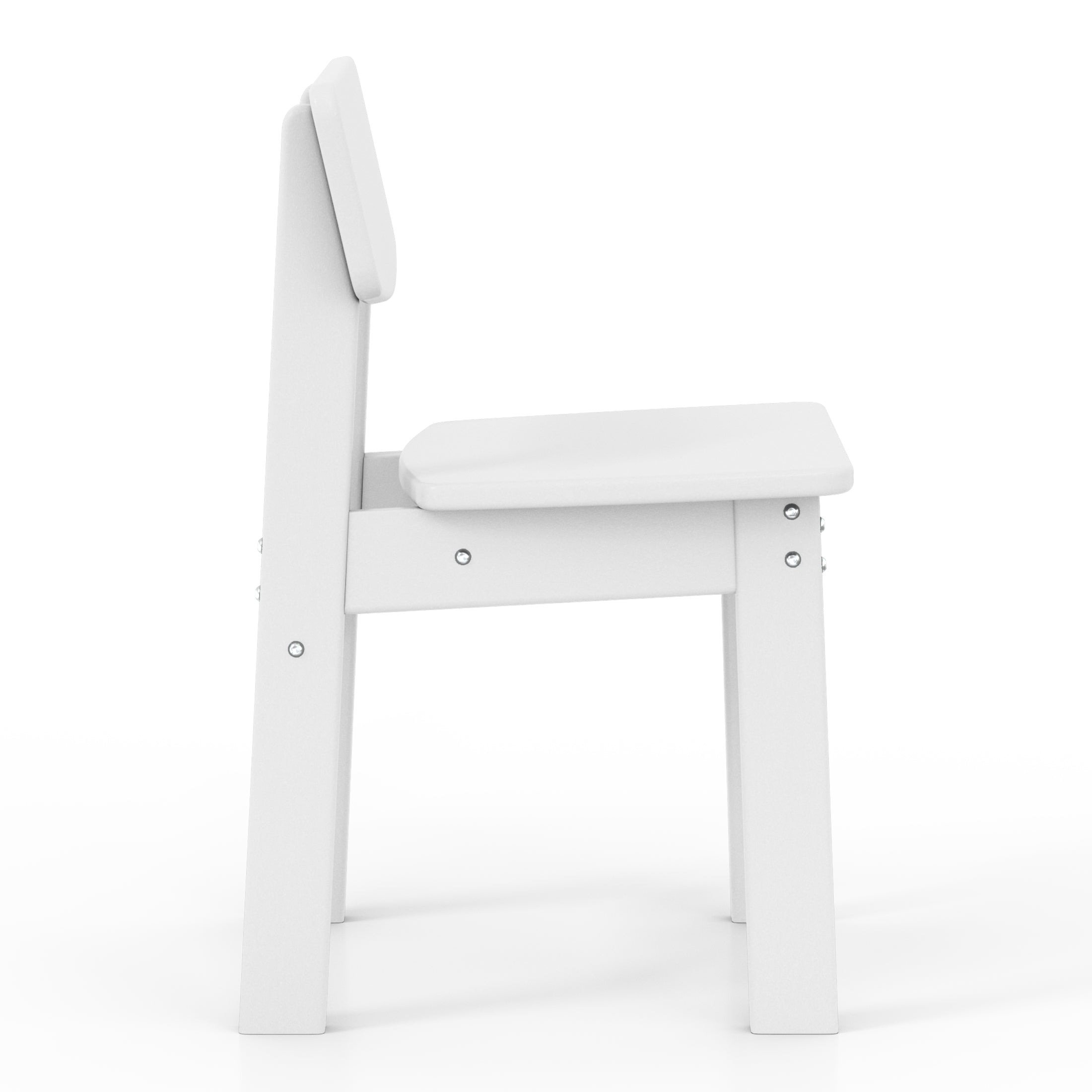 Little Explorers Outdoor HDPE Kids Modern Plastic Toddler Dining Chairs (Set of Two)