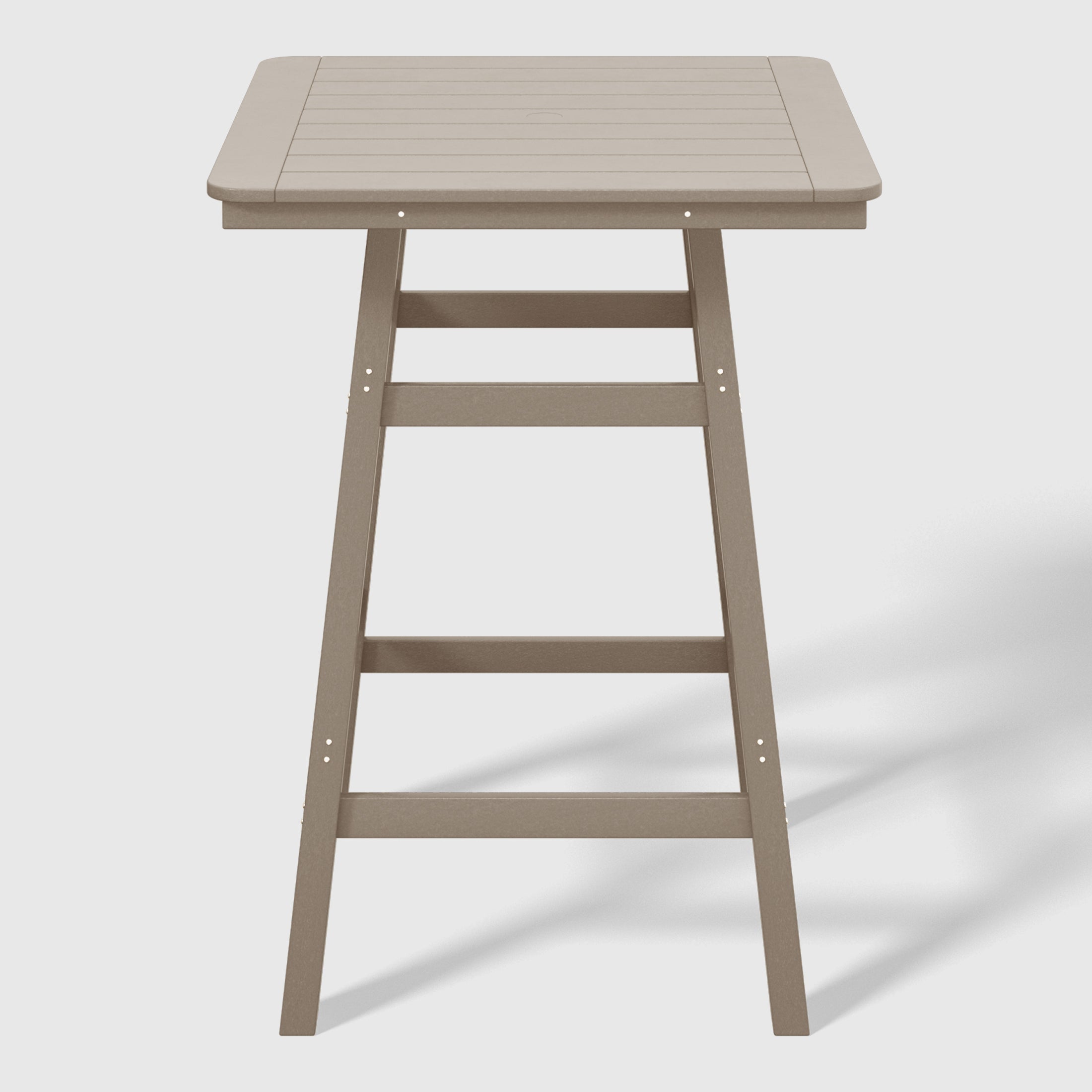 Paradise 30" Square Outdoor Patio Bistro Bar Table With Umbrella Hole