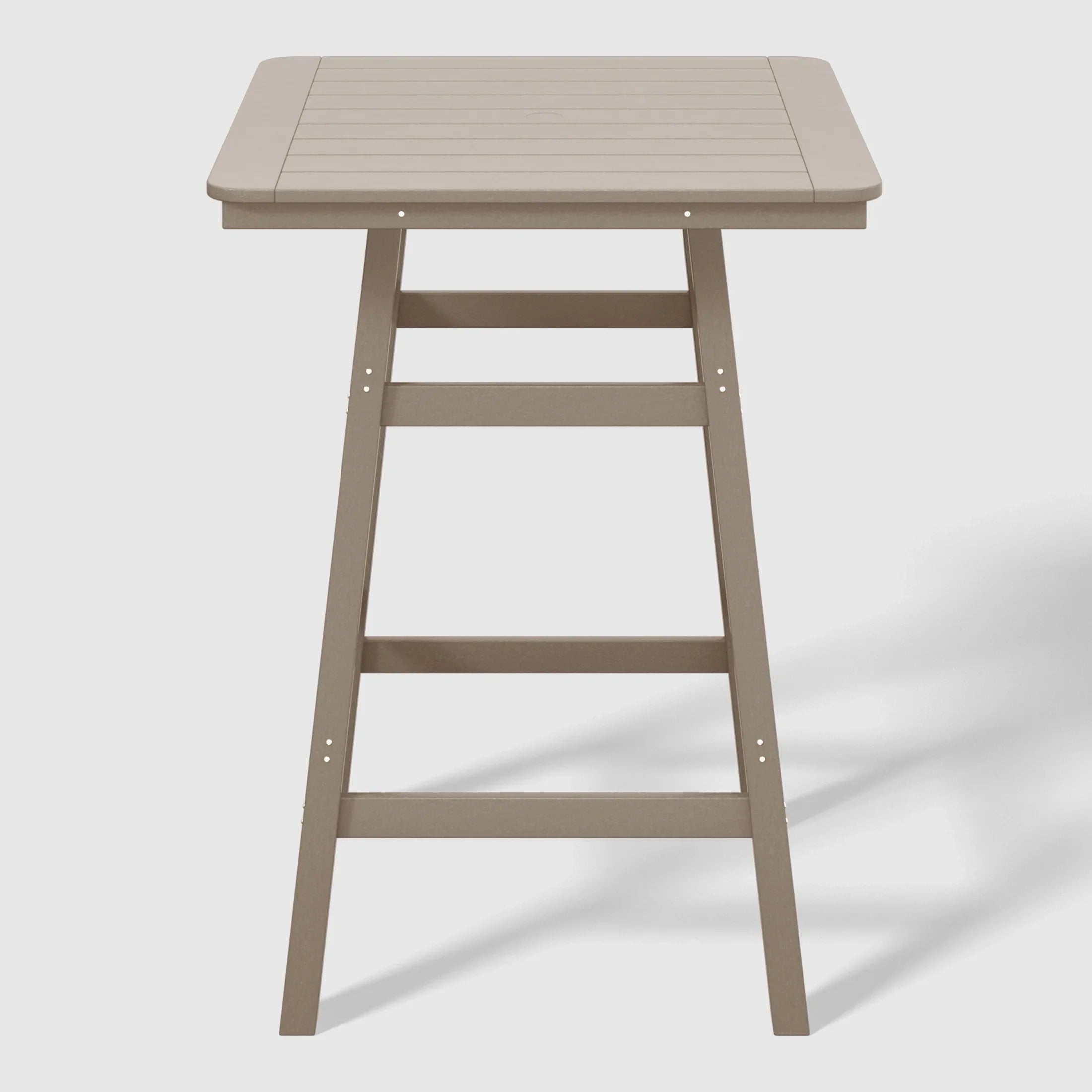Paradise 30" Square Outdoor Patio Bistro Bar Table With Umbrella Hole