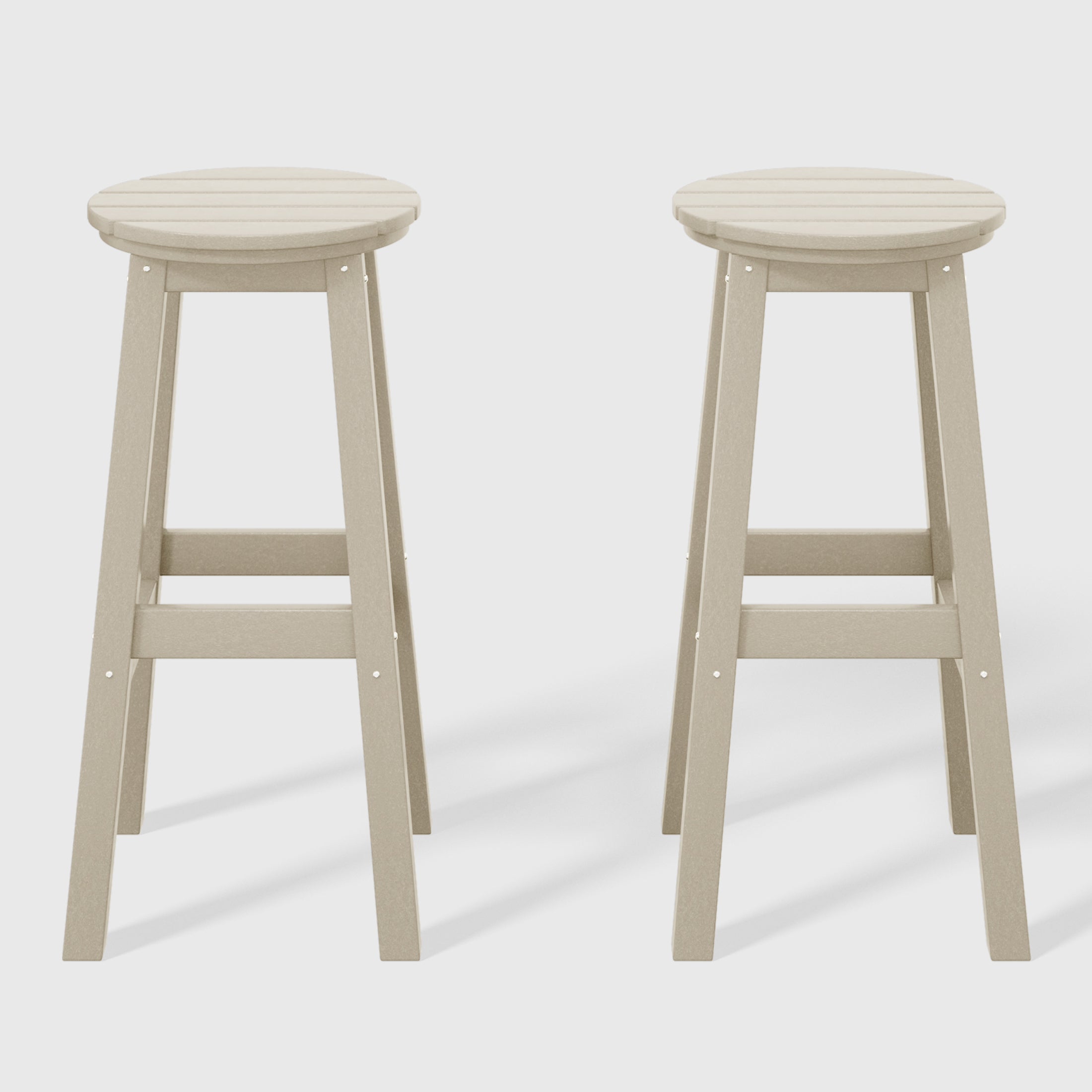 Paradise 29" HDPE Outdoor Patio Round Bar Stool Set of 2