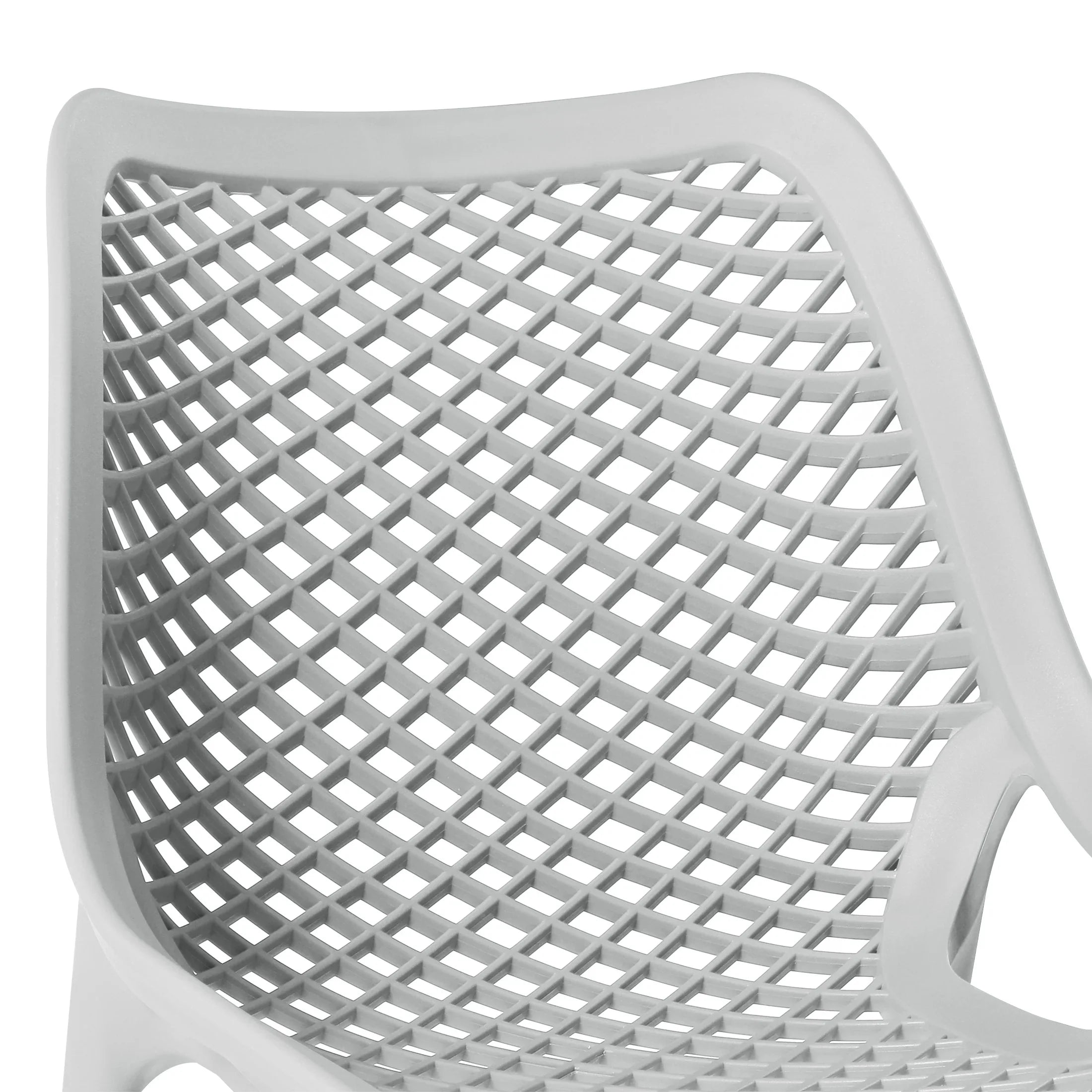 Sunshine Outdoor Stackable Modern Plastic Dining Chairs (Set of 2)