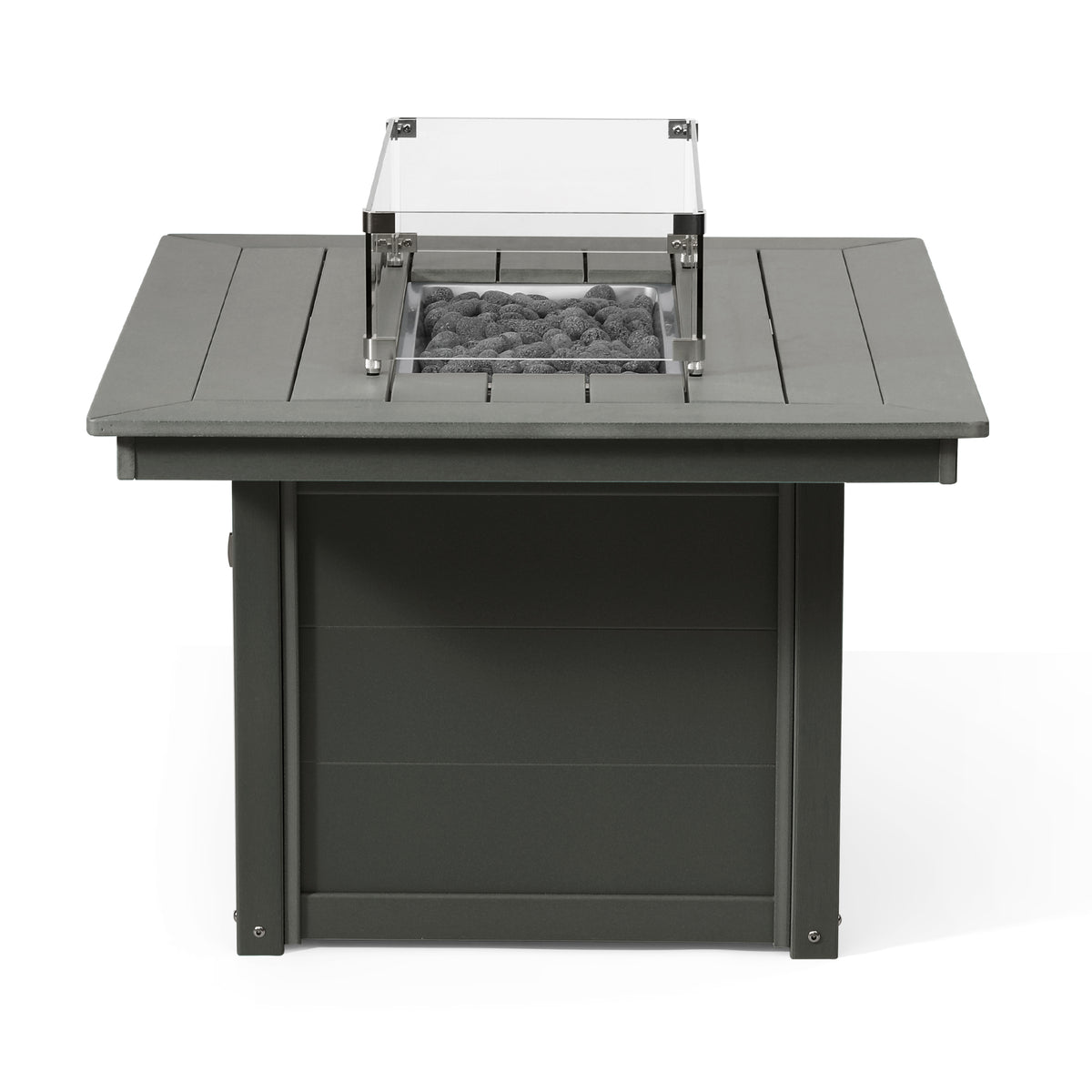 Sol 46" Modern Outdoor 55,000 BTU Patio Gas Propane Rectangle Deck Fire Pit Table