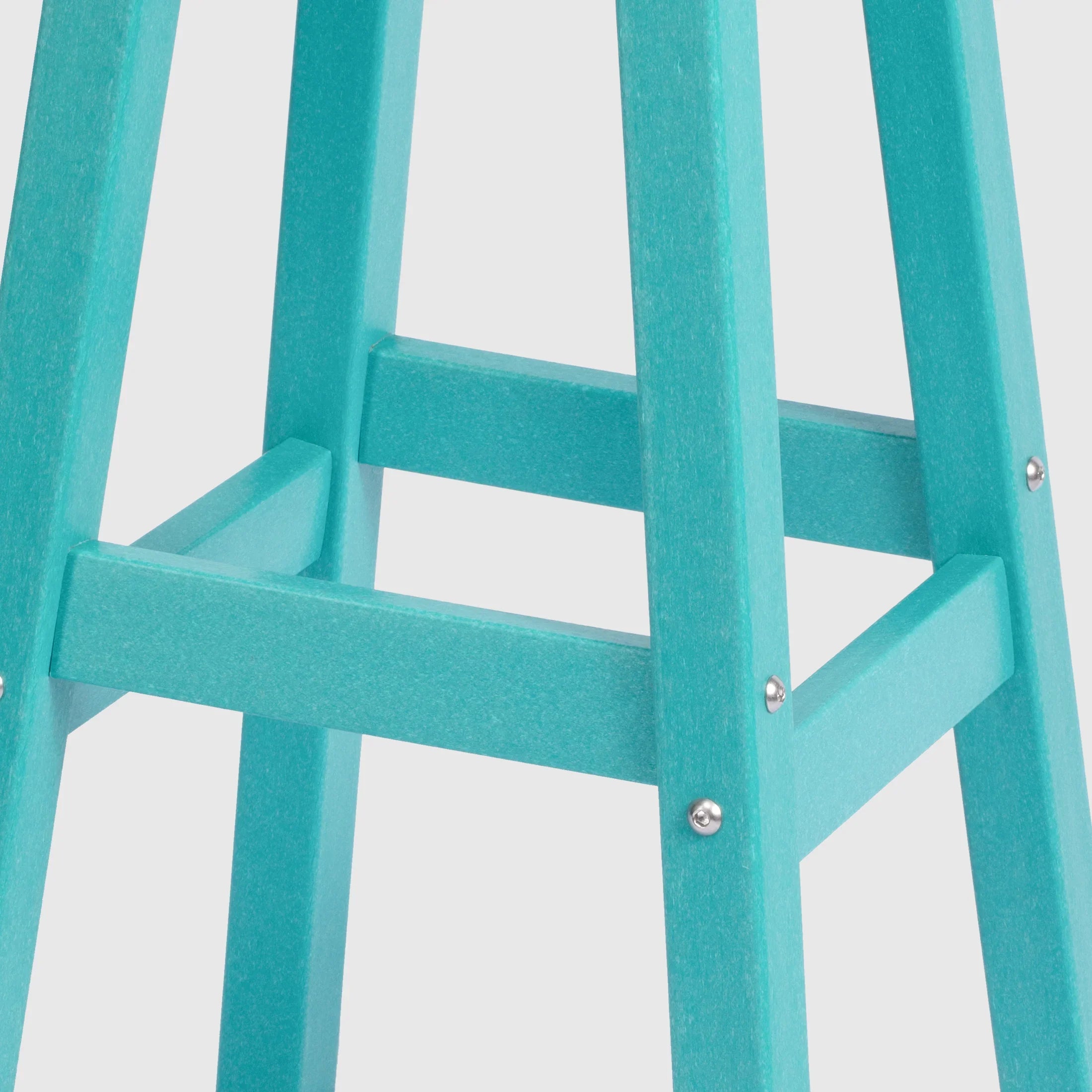 Paradise 24" HDPE Outdoor Patio Counter High Backless Square Bar Stool