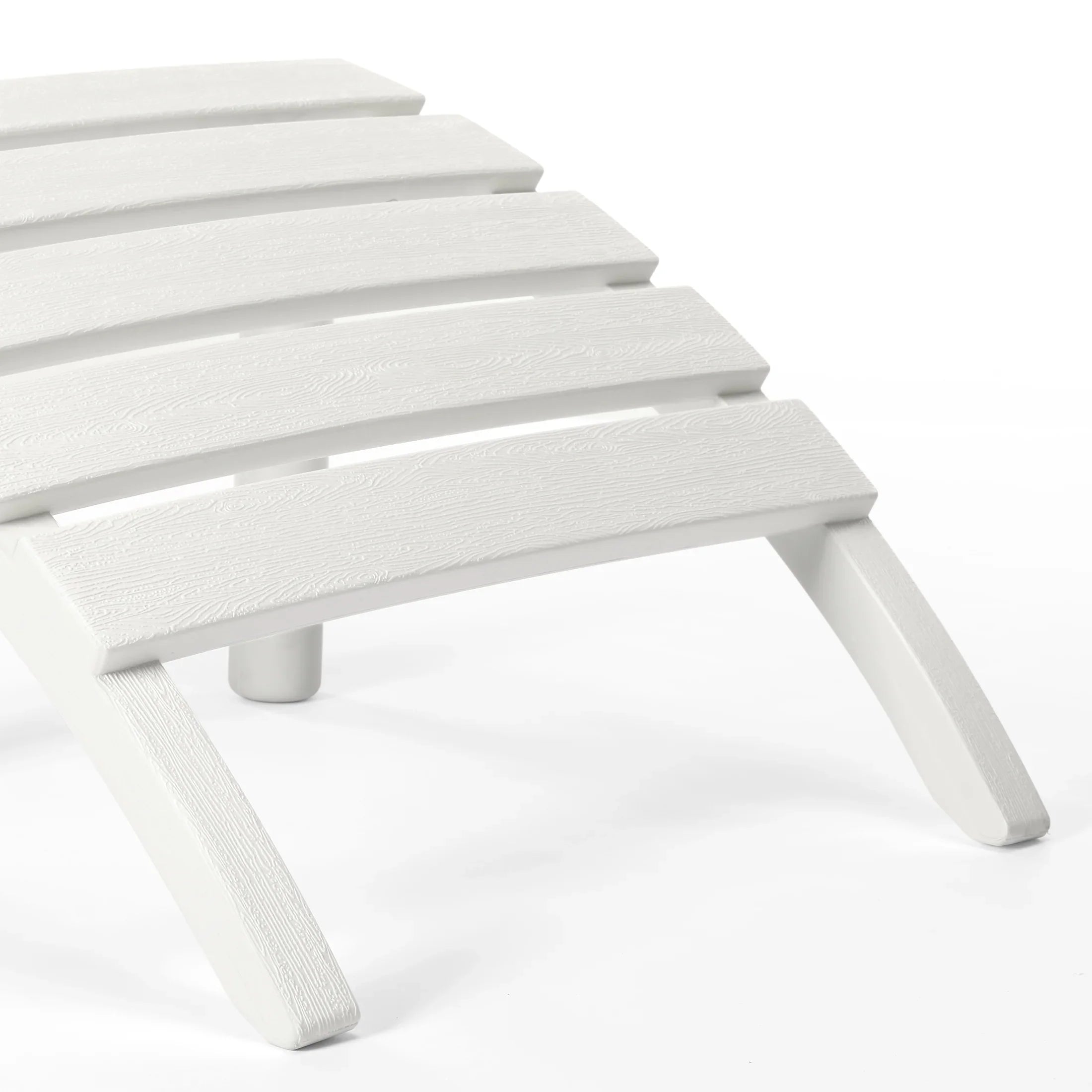 Cayman 3-Piece HDPE Outdoor Patio Adirondack Chair with Ottoman and 18" Side Table Set
