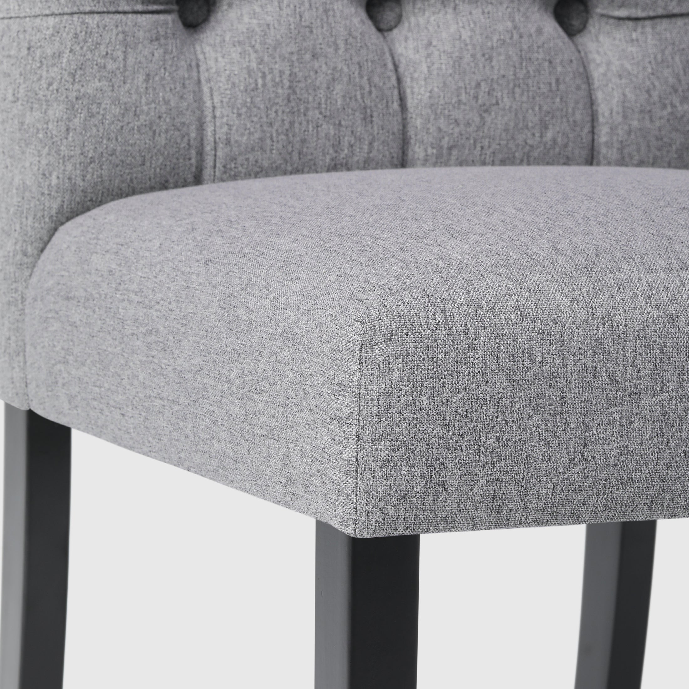 Bellmount Linen fabric tufted upholstered side chair