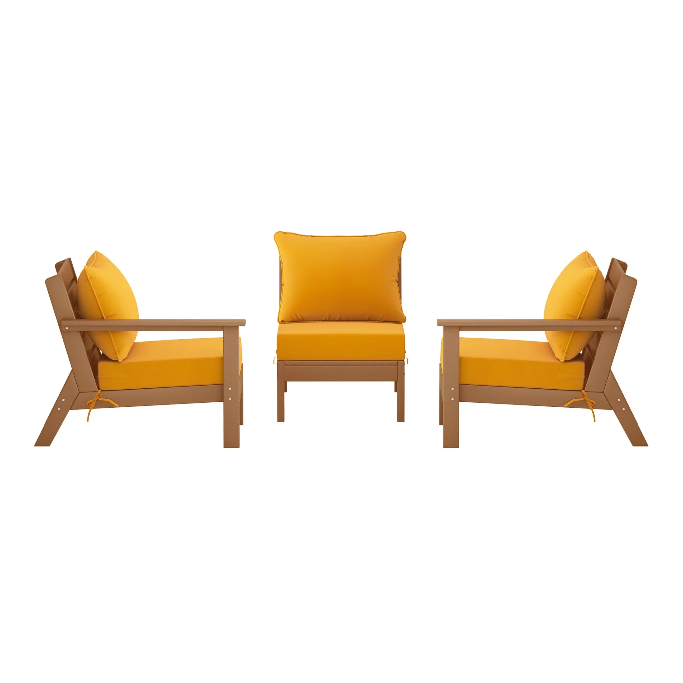 Portsmouth Outdoor Patio HDPE Sectional Sofa with Patio Cushions