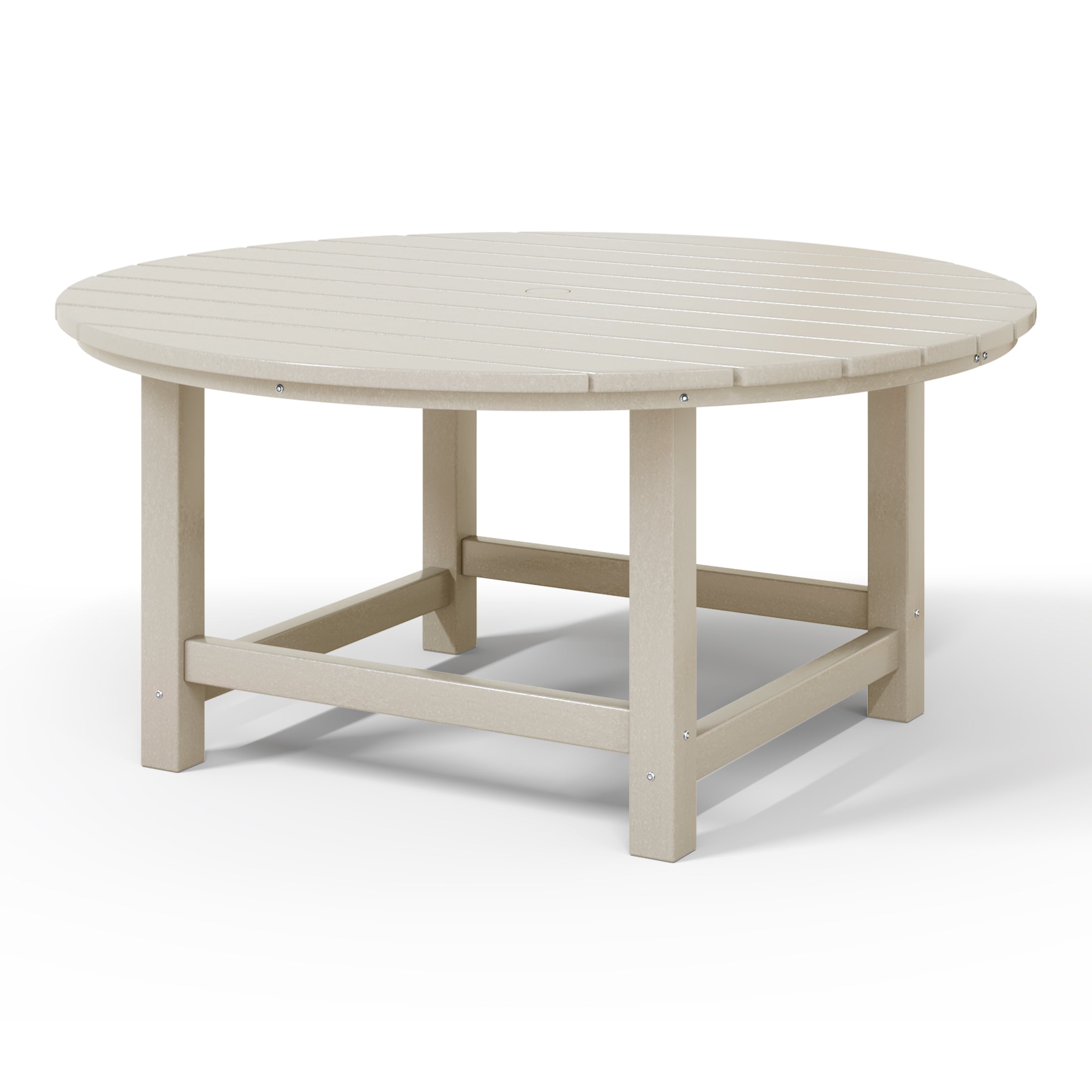 Paradise Low Outdoor HDPE Round Patio Coffee Table