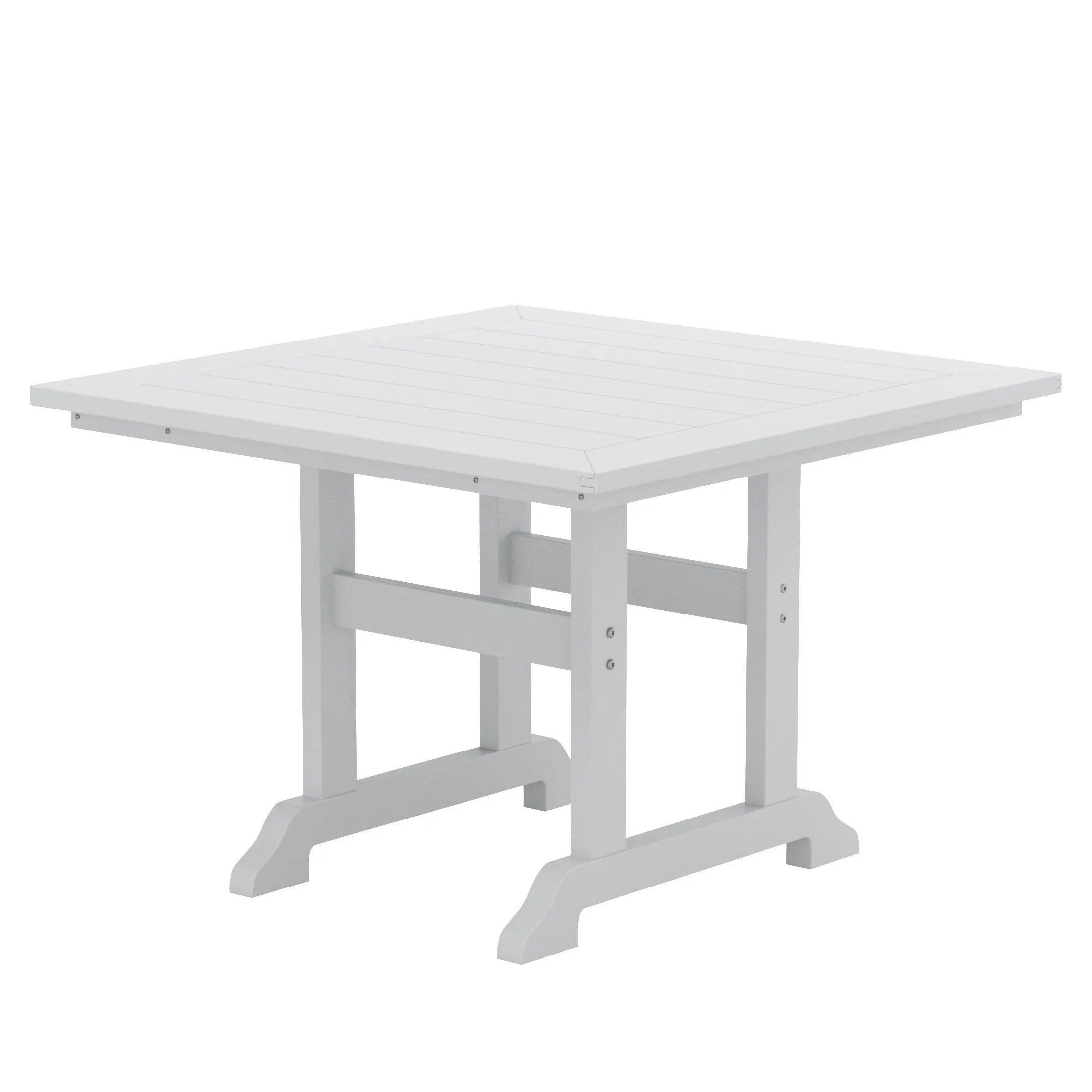 Paradise 5-Piece HDPE Square Patio Dining Table Set with Foldable Chairs