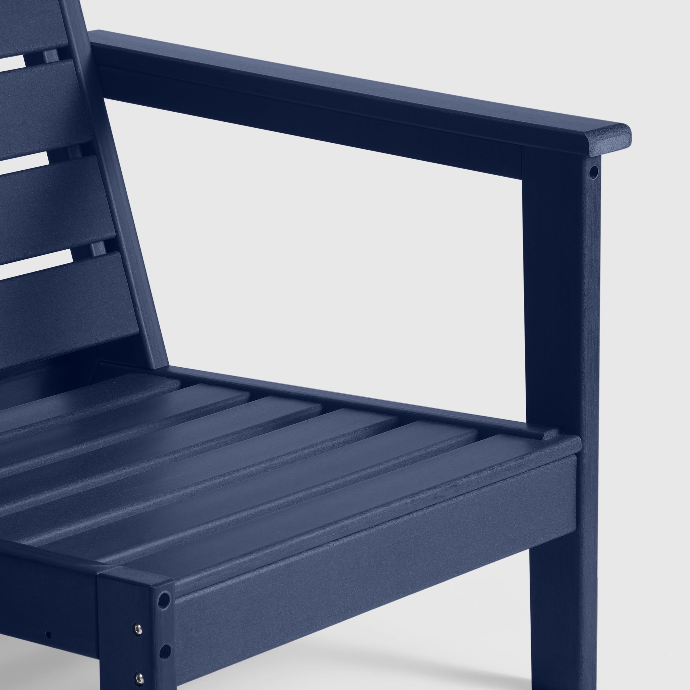 Portsmouth Outdoor Modern HDPE Patio Club Chair with Deep Seat Cushions