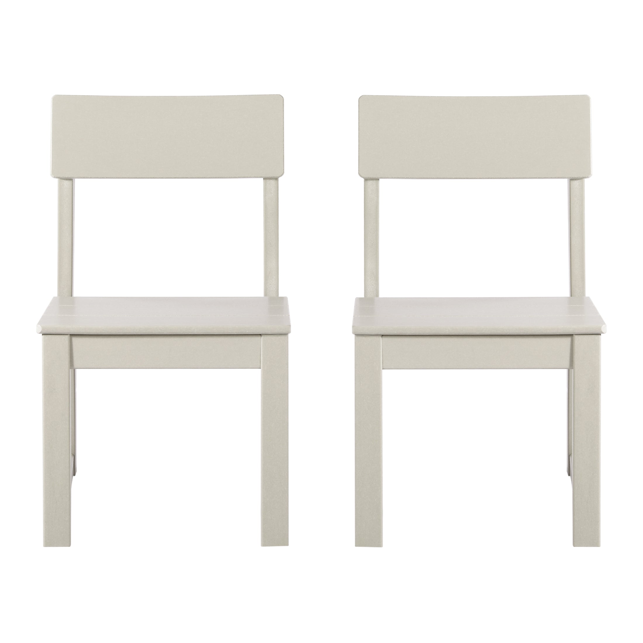Cambria Modern HDPE Outdoor Armless Patio Dining Chairs (Set of 2)