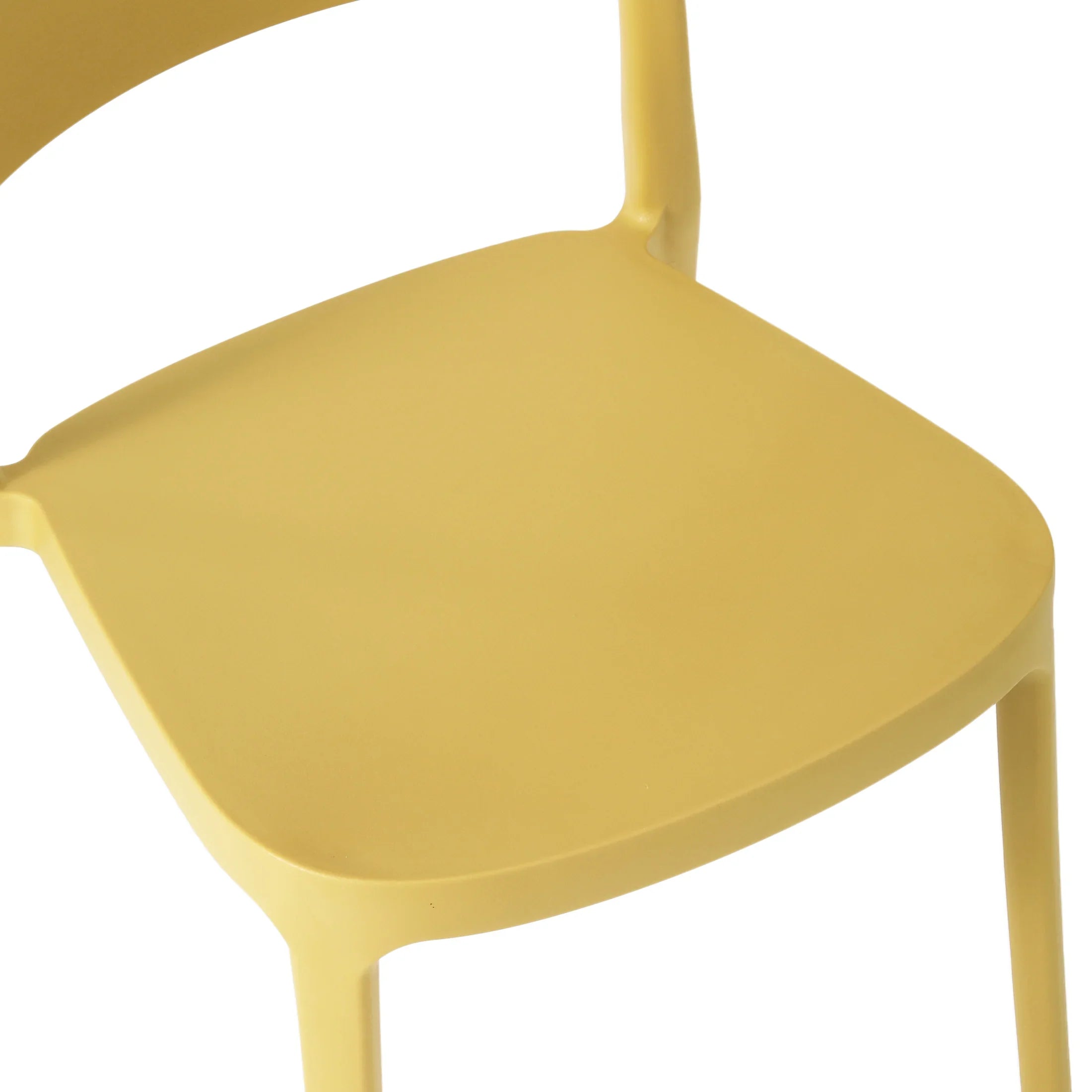 Sunshine Outdoor Modern Stackable Plastic Patio Dining Chairs (Set of 4)