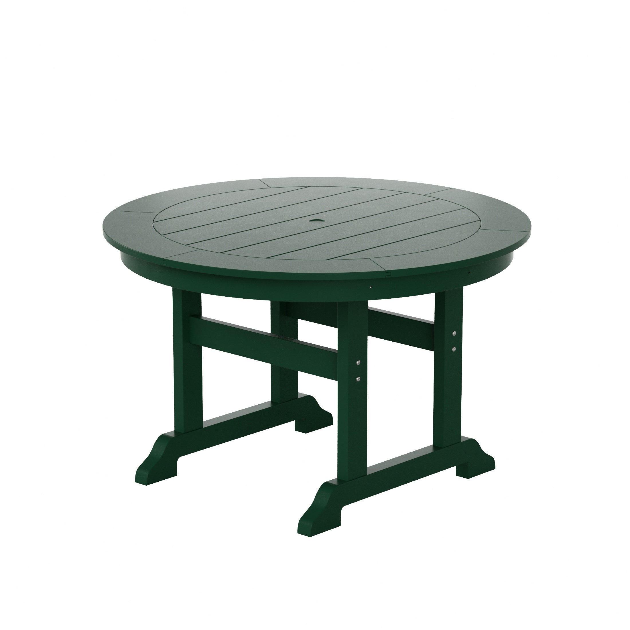 Paradise 5-Piece HDPE Round Patio Dining Table Set with Foldable Chairs