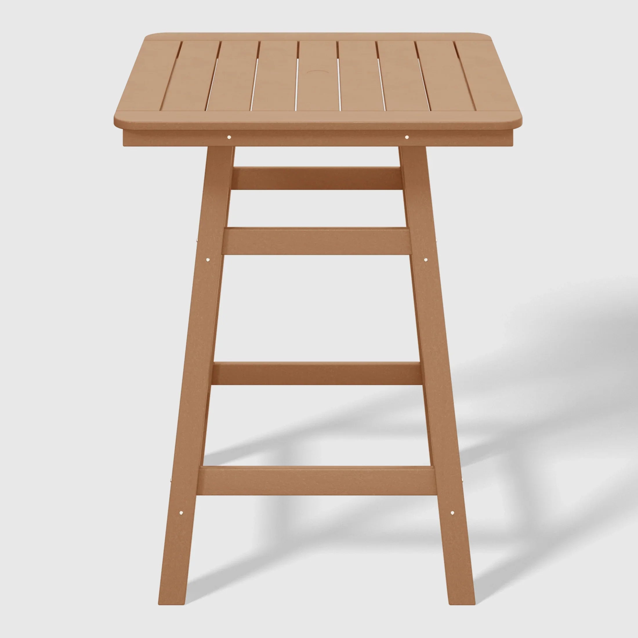 Paradise 30" Square Outdoor Patio Counter High Bistro Bar Table With Umbrella Hole