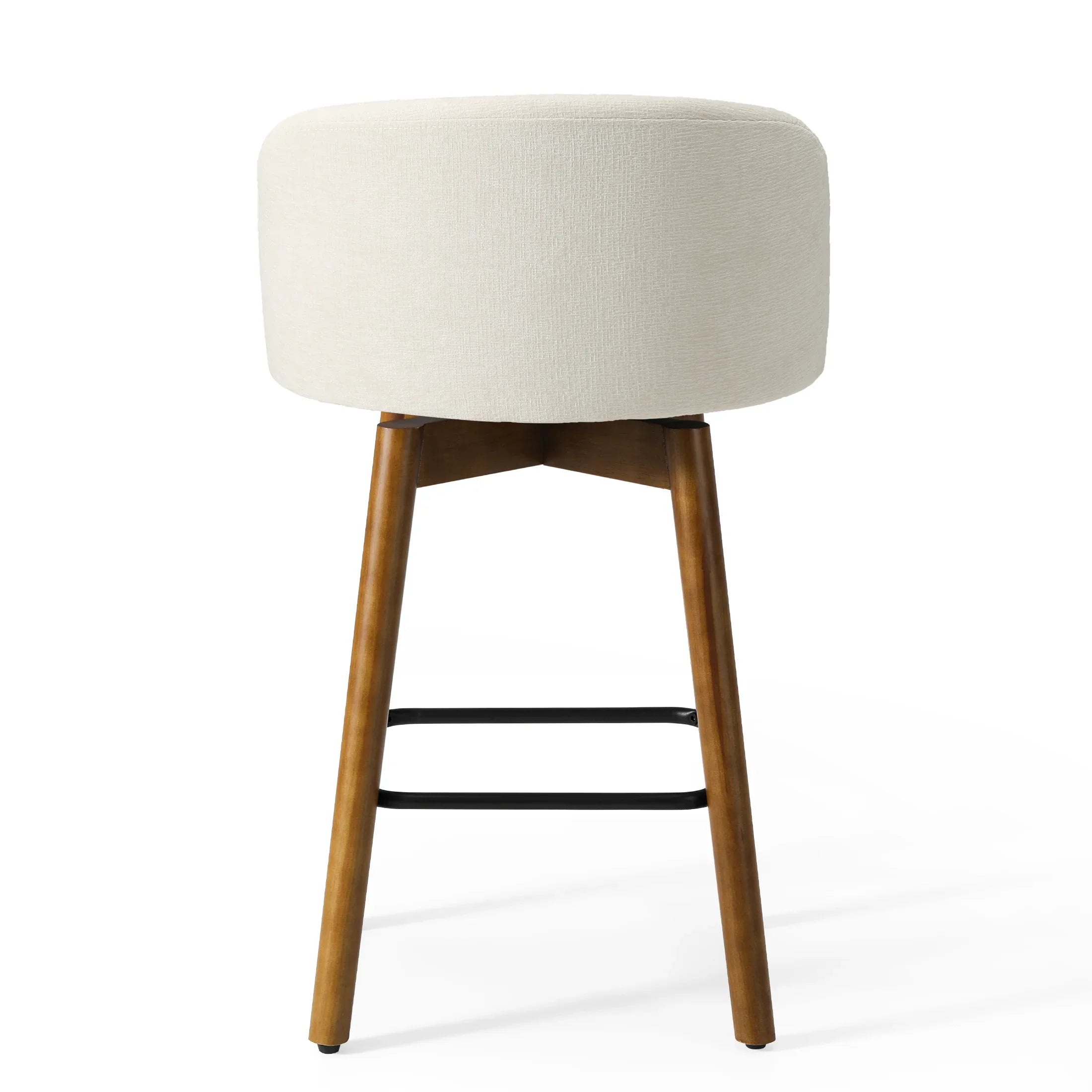 Danburry Modern Chenille Upholstered 26" Counter Height Swivel Bar Stools (Set of 3)