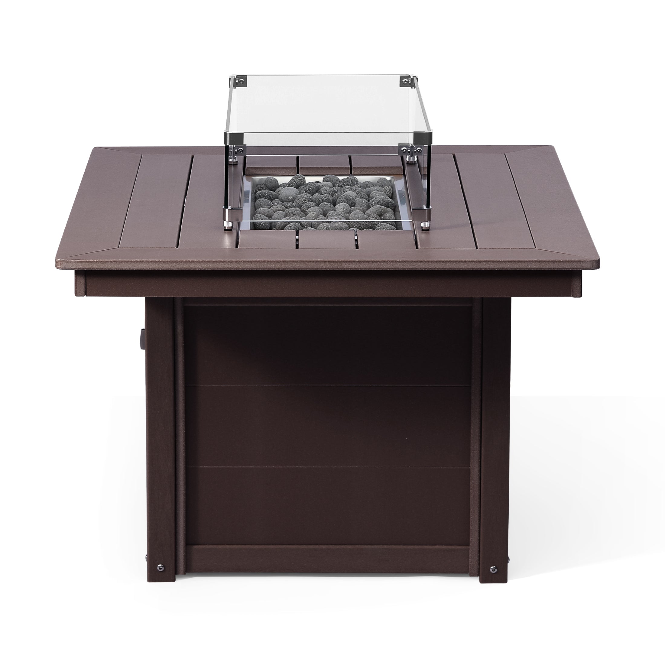 Sol 46" Modern Outdoor 55,000 BTU Patio Gas Propane Rectangle Deck Fire Pit Table