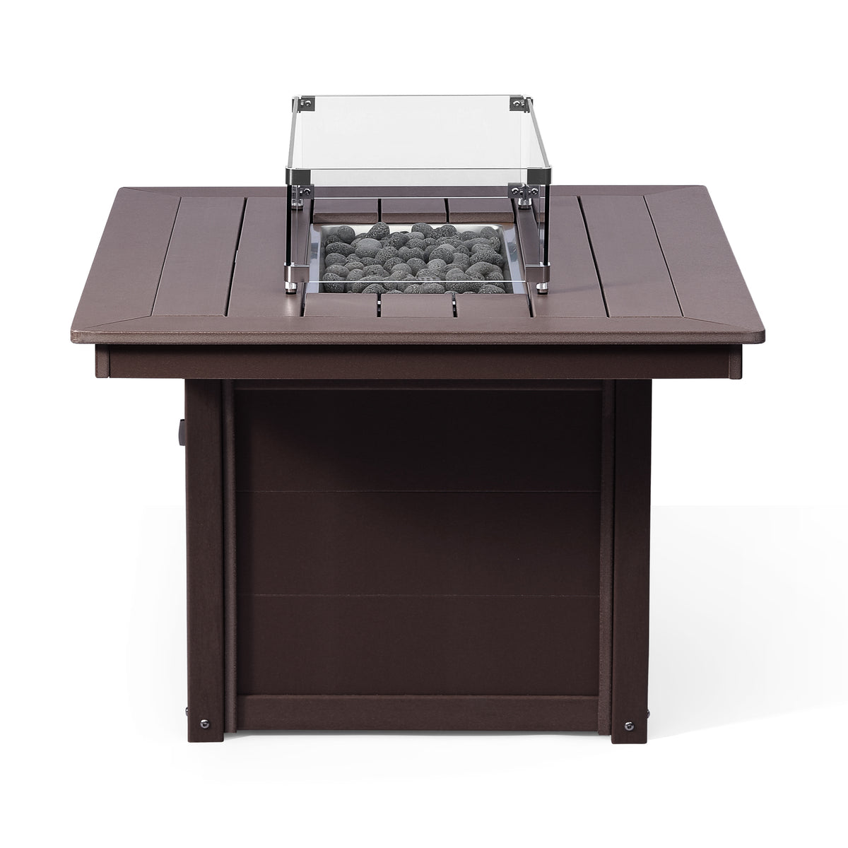 Sol 46" Modern Outdoor 55,000 BTU Patio Gas Propane Rectangle Deck Fire Pit Table