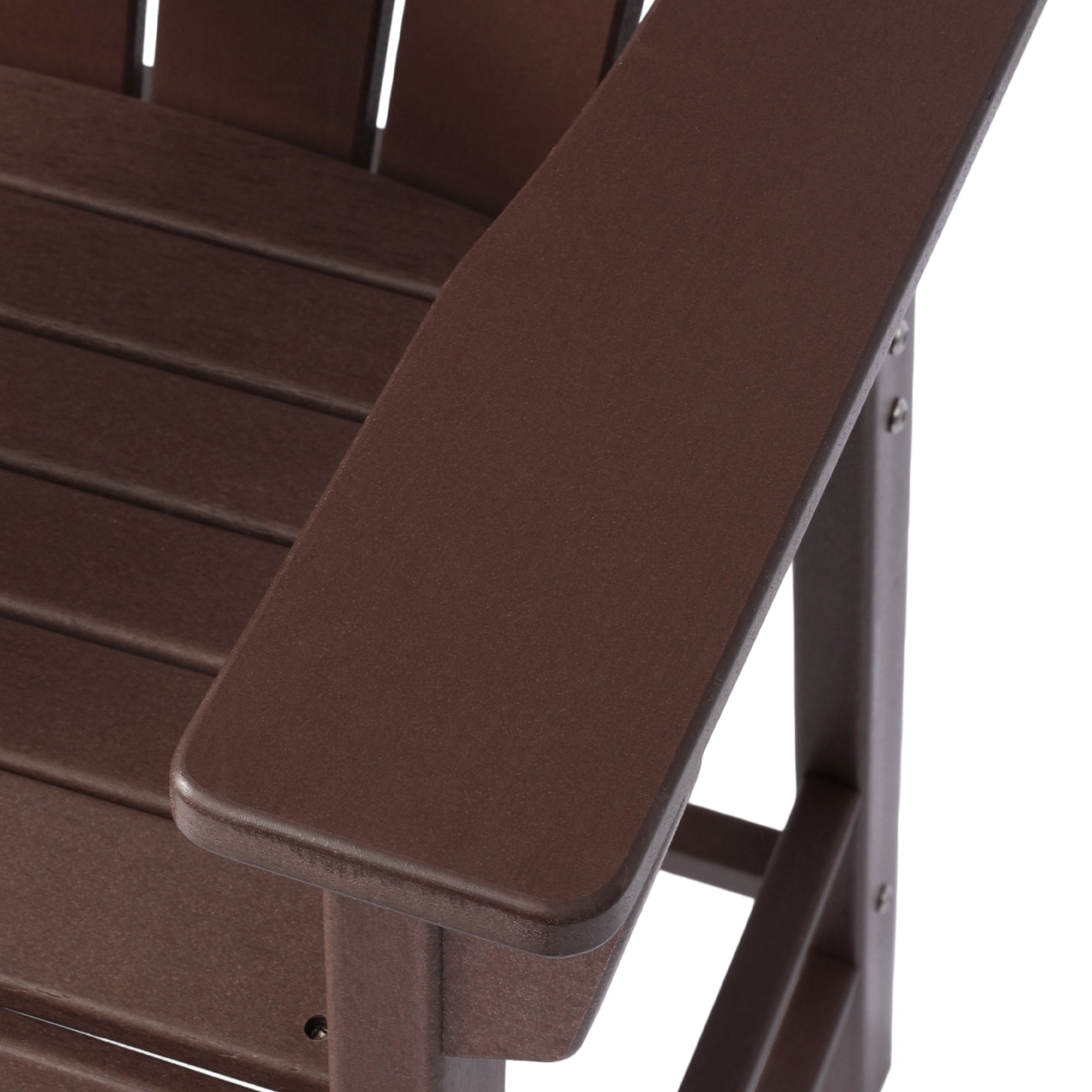 Paradise Outdoor HDPE Tall Adirondack Bar Height Chair With Cup Holder