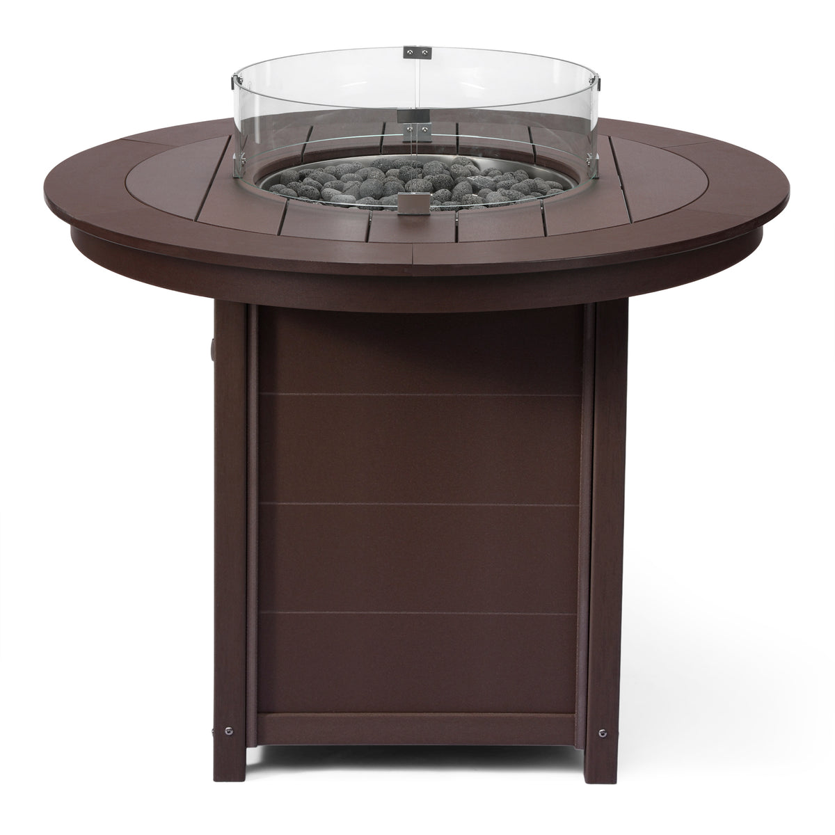 Sol 47" Modern Outdoor Patio Propane Round Counter Height Fire Pit Table