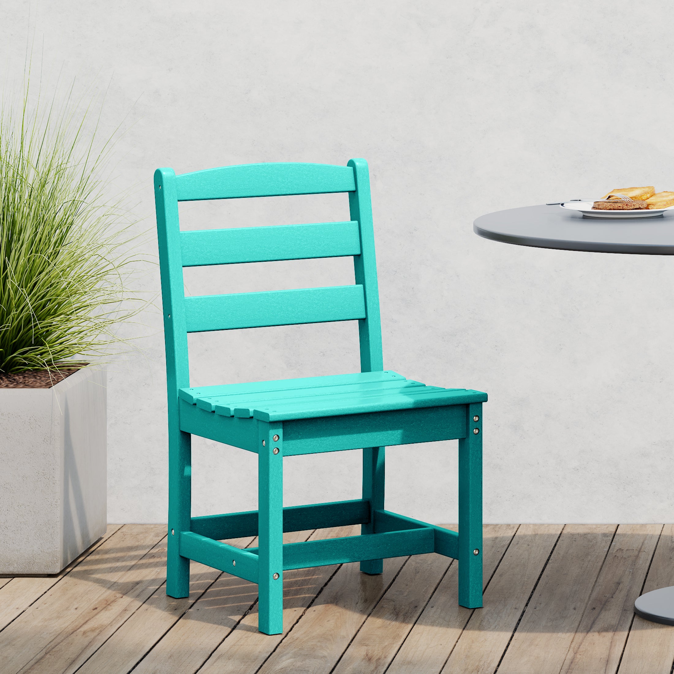Palms Outdoor HDPE Patio Classic Armless Dining Side Chair