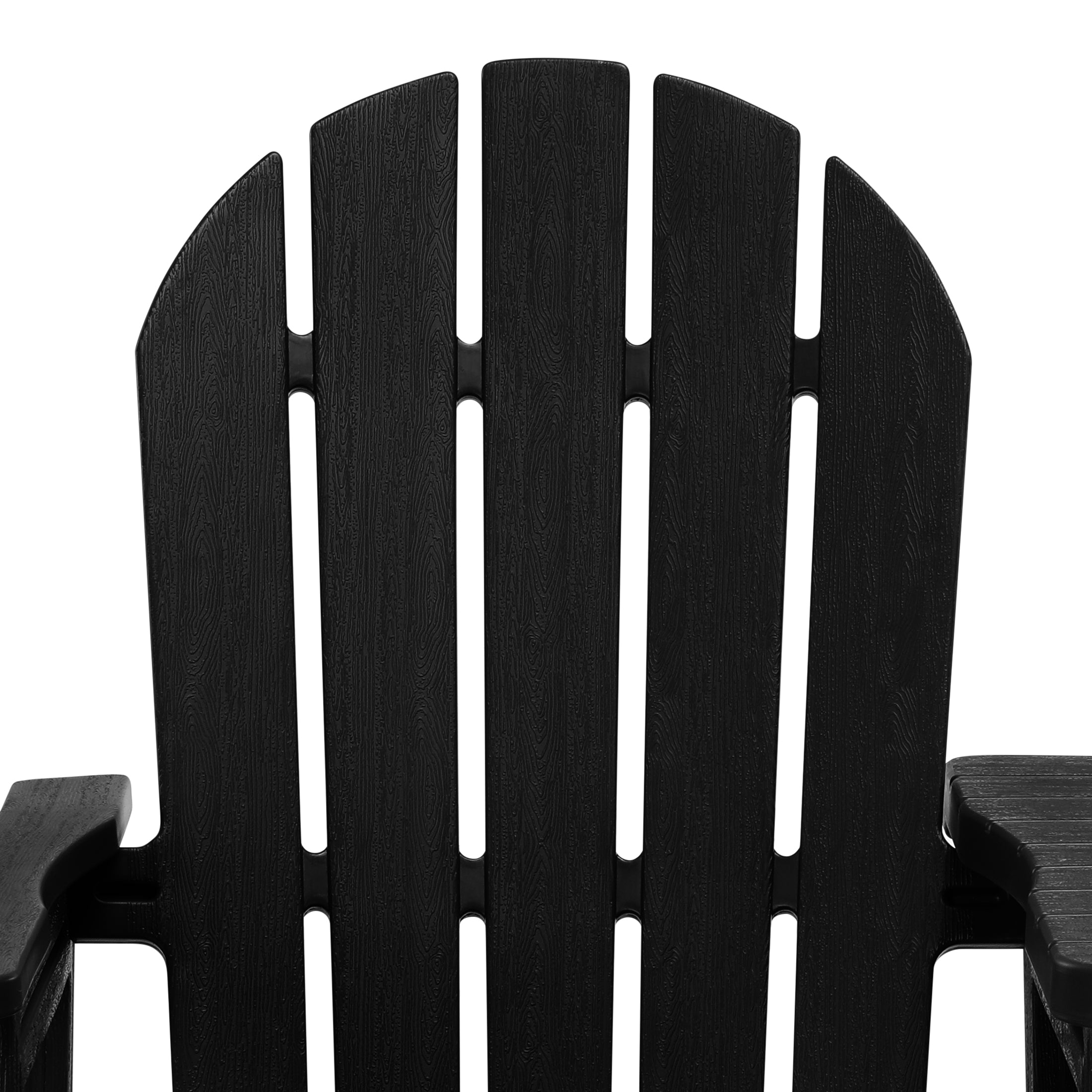 Cayman Outdoor HDPE Adirondack Chairs With Connecting Table Tray (Set of 2)