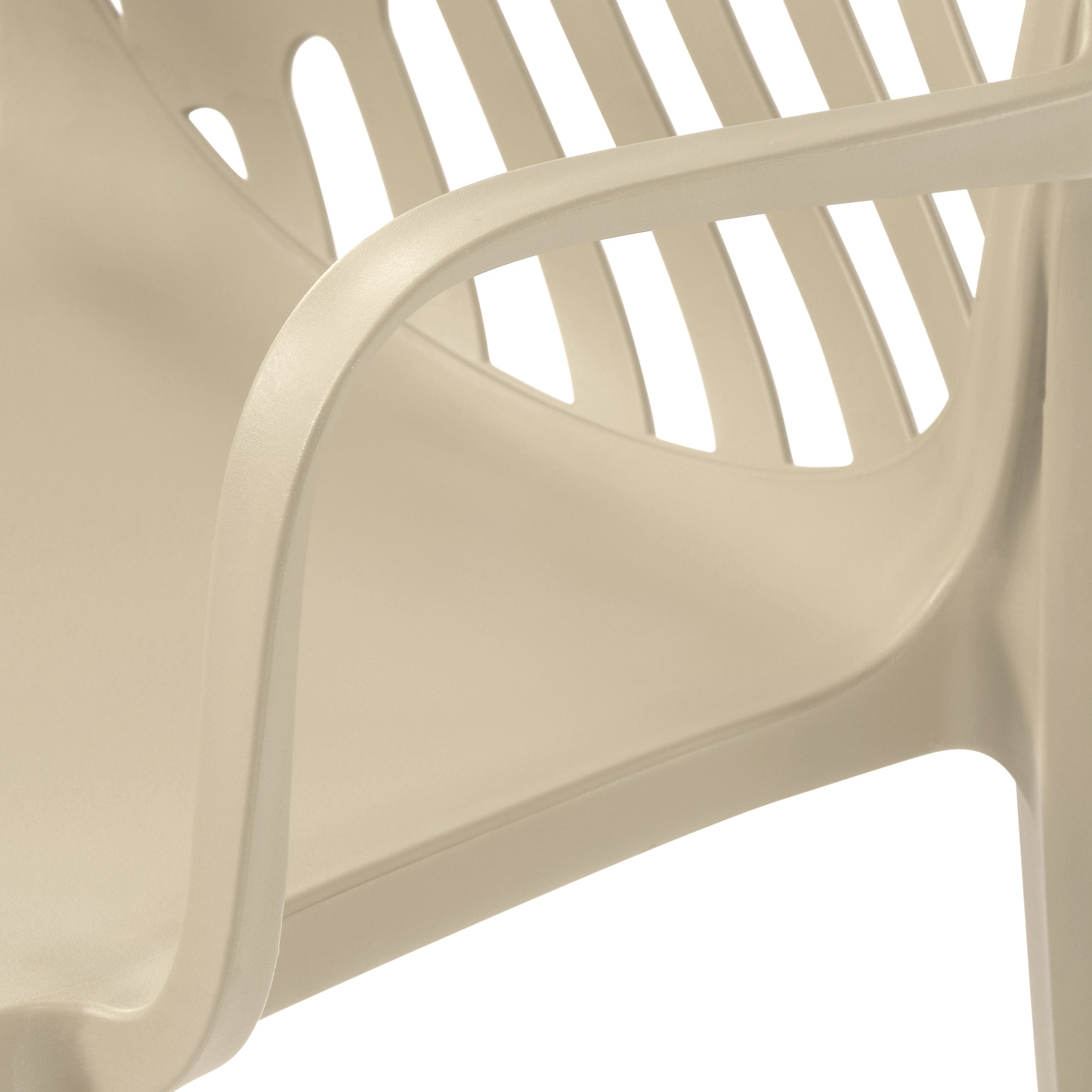 Sunshine Outdoor Modern Stackable Patio Dining Armchairs (Set of 2)