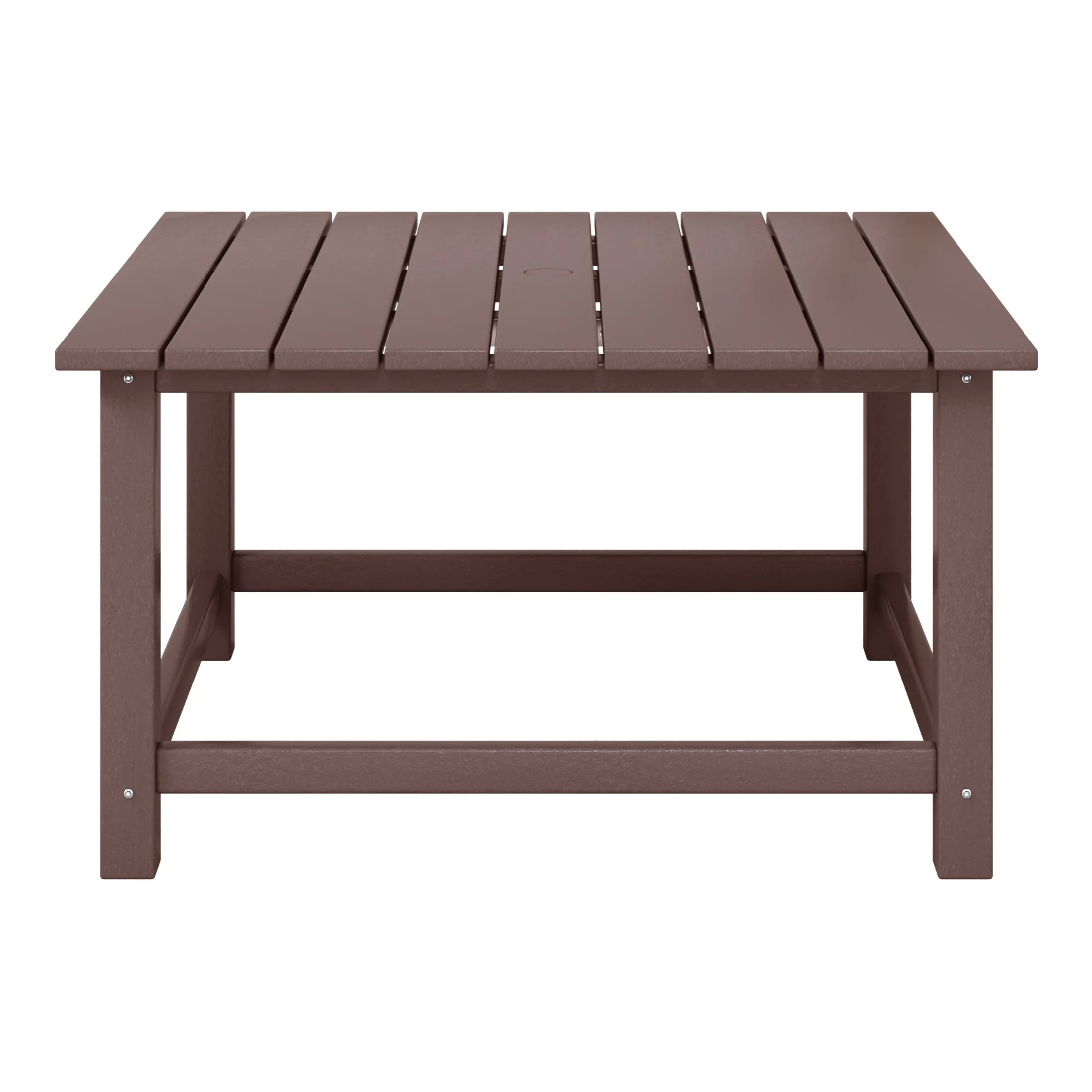 Portside 5-Piece Outdoor Patio HDPE Adirondack Chair With Square Coffee Table Conversation Set