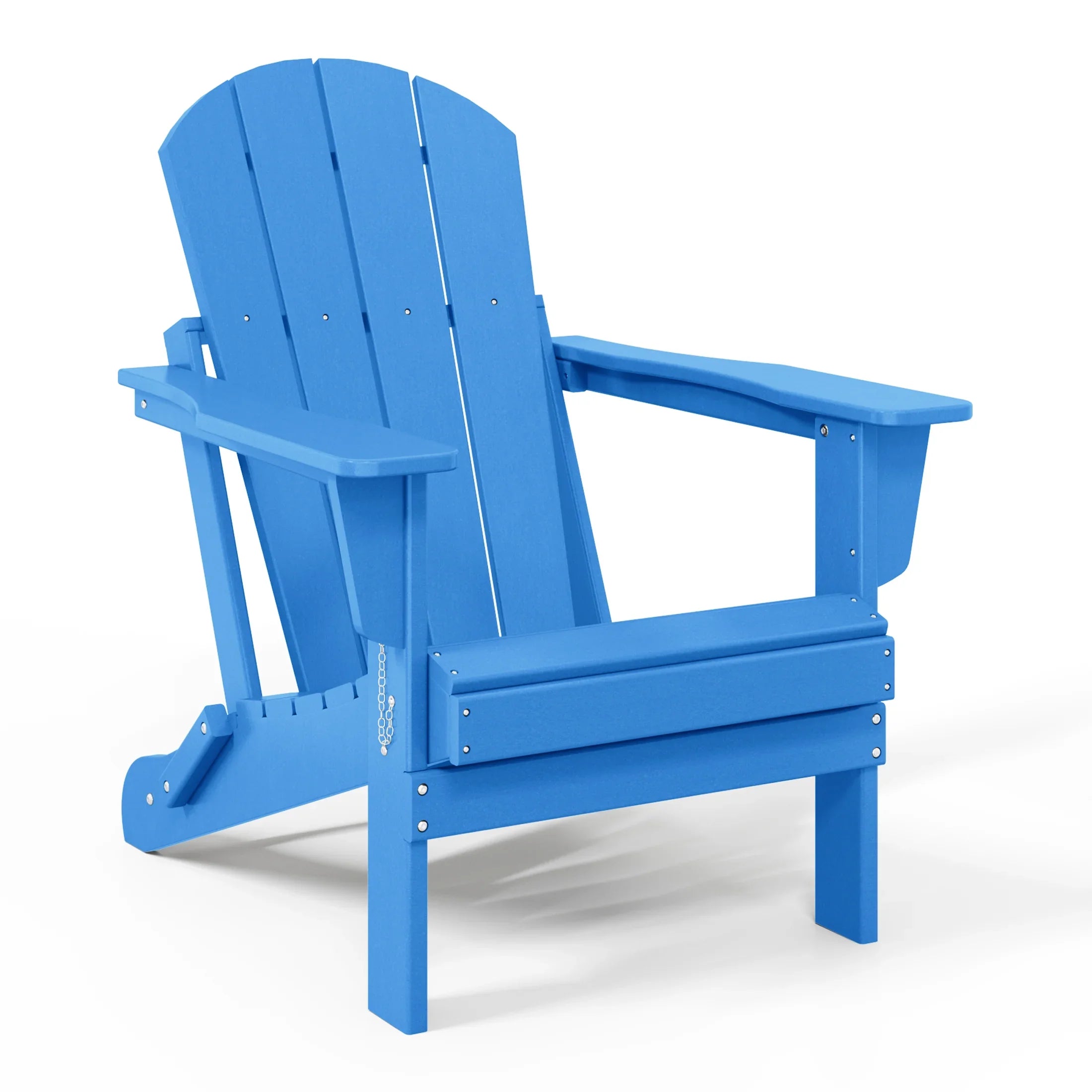 Paradise 5-Piece HDPE Folding Adirondack Chair Outdoor Patio Conversation Set