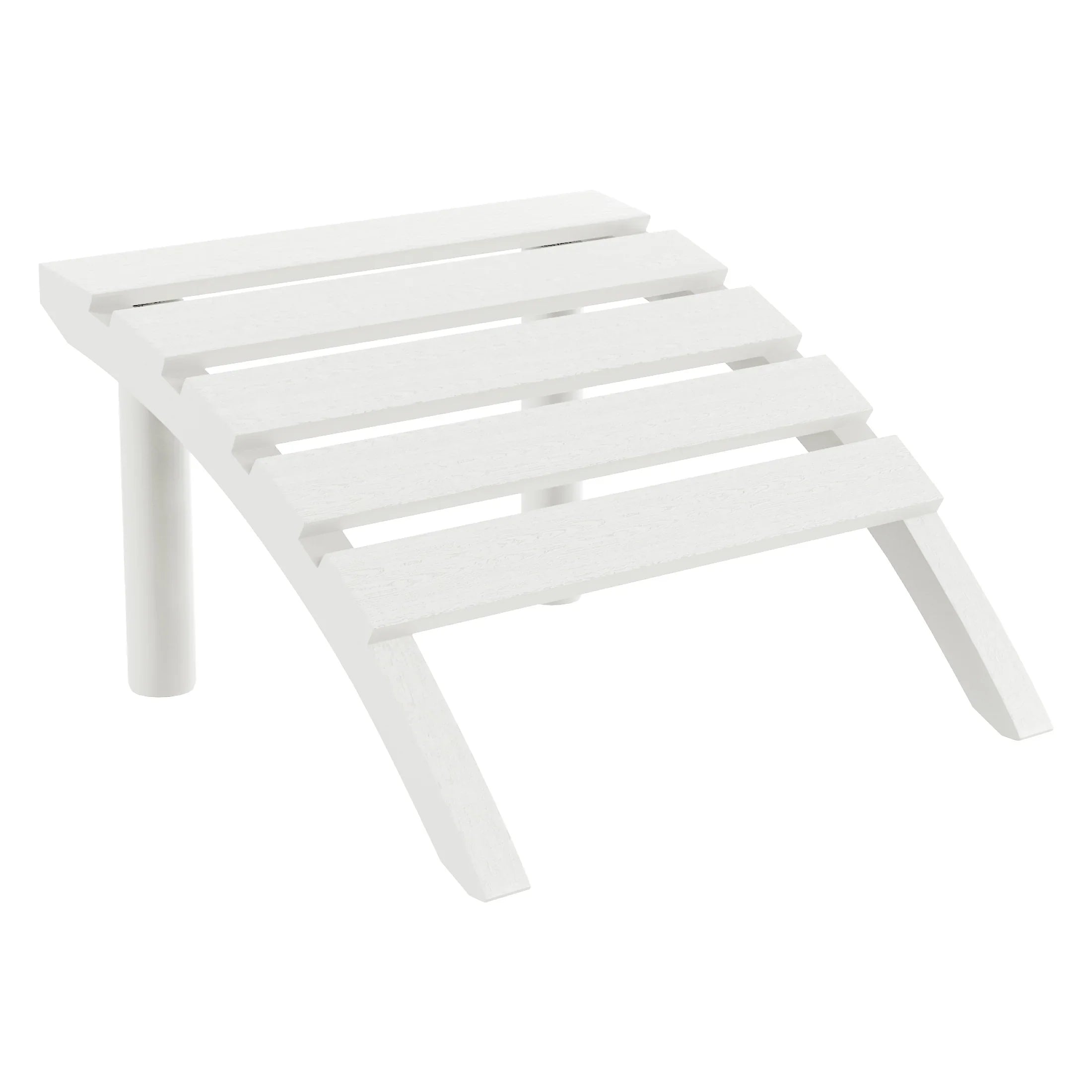Cayman 3-Piece HDPE Outdoor Patio Adirondack Chair with Ottoman and 18" Side Table Set