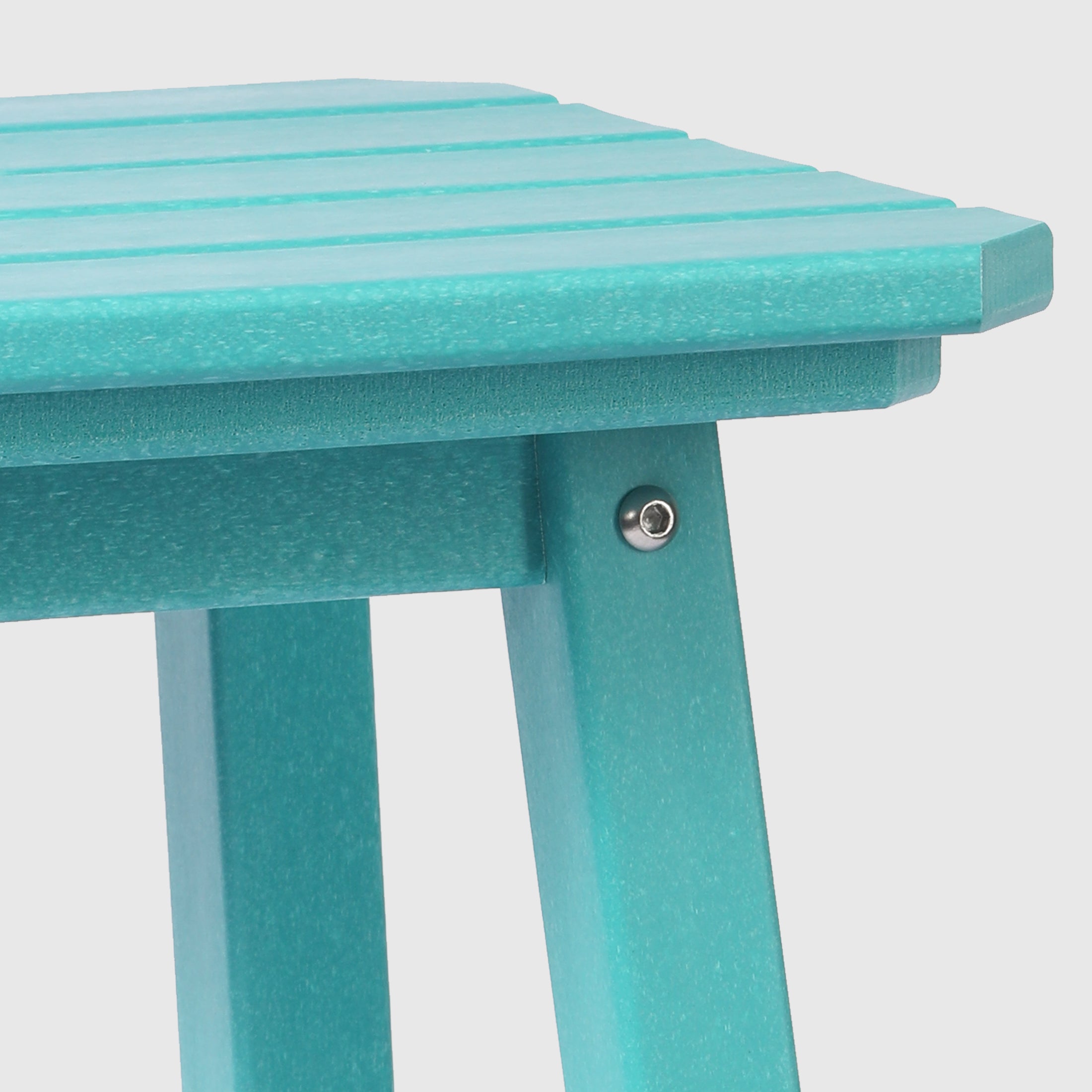 Paradise 24" HDPE Outdoor Patio Counter High Backless Square Bar Stools Set of 2