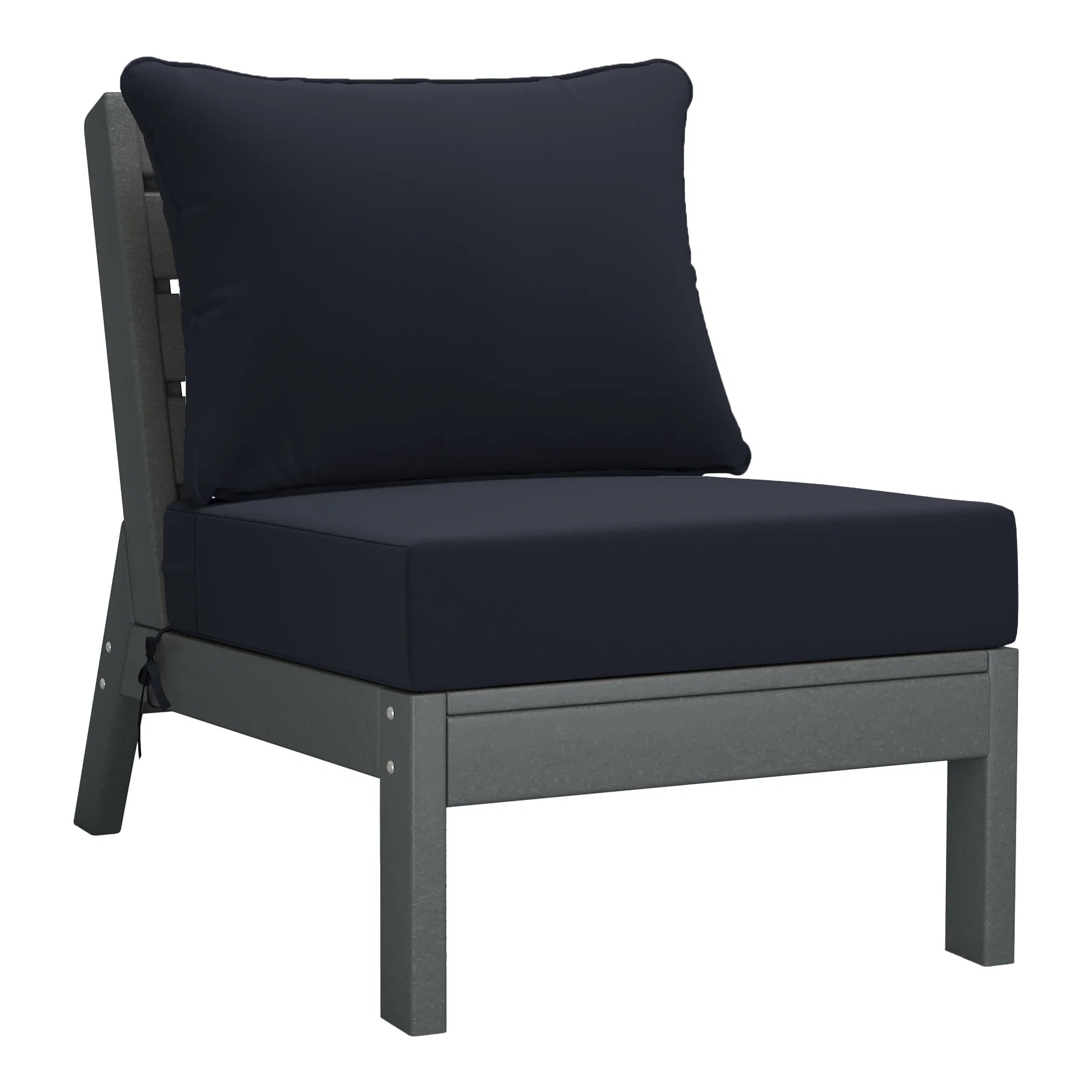 Portsmouth Outdoor Patio HDPE Sectional Sofa with Patio Cushions
