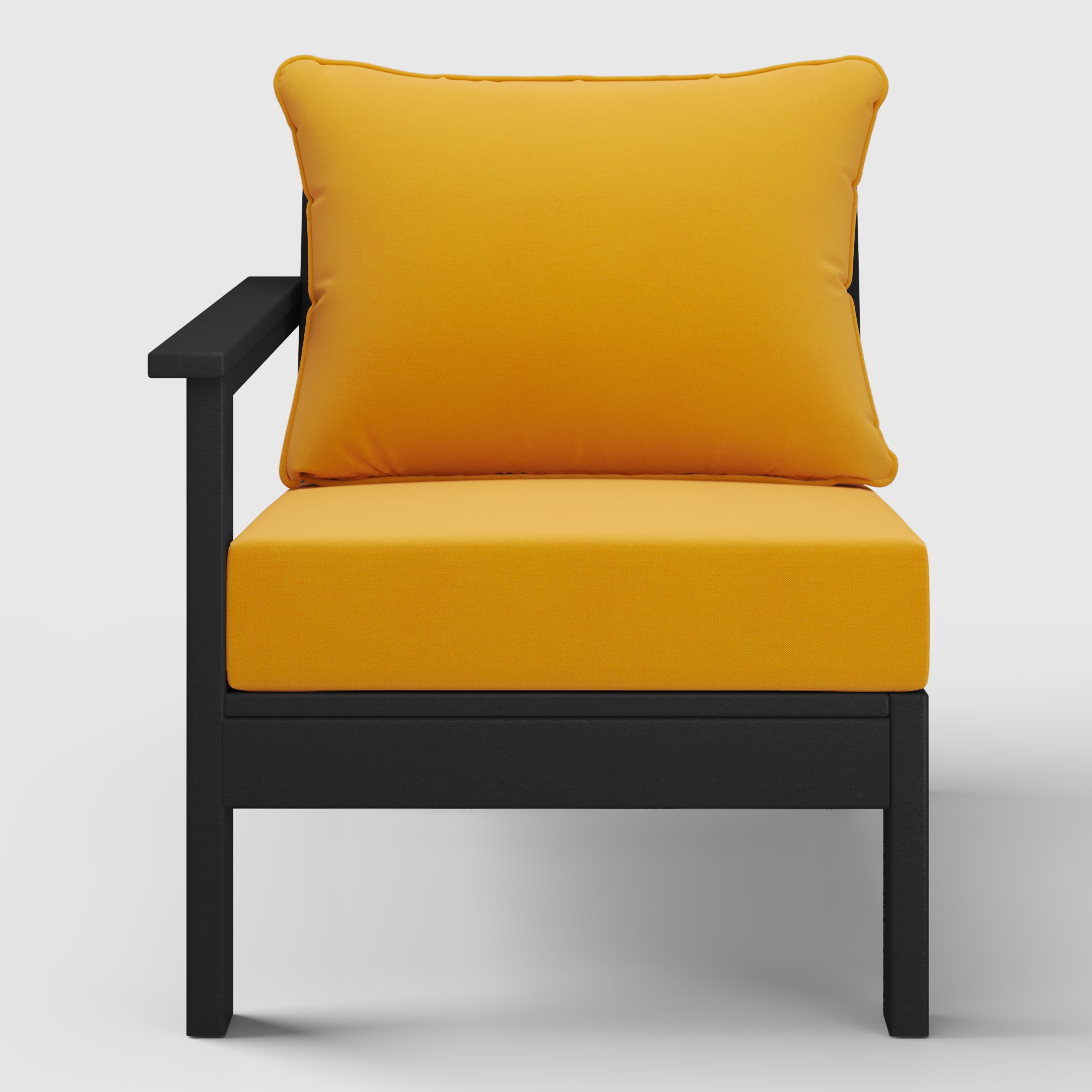 Portsmouth Outdoor Patio HDPE Left Arm Sectional Corner Club Chair with Patio Cushions