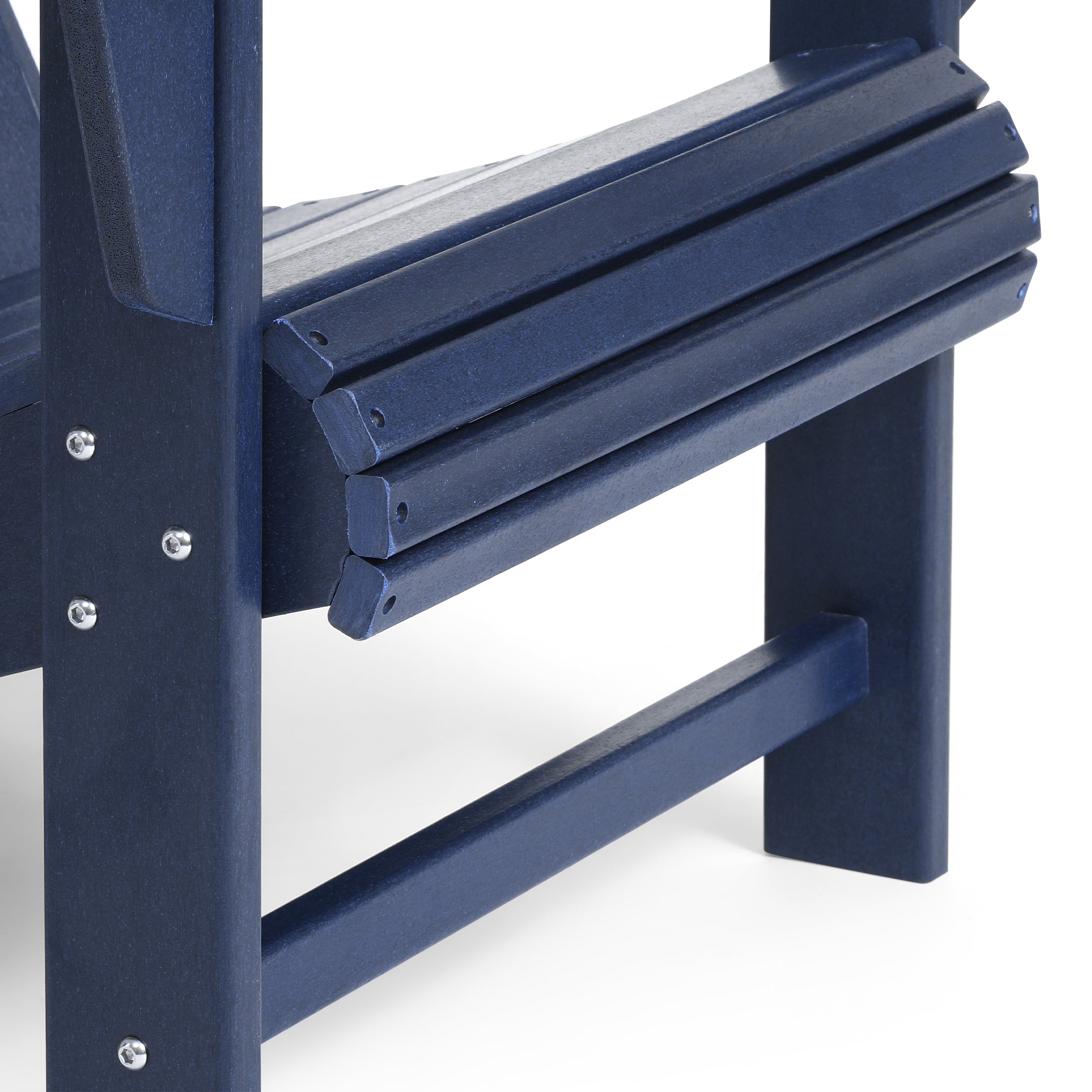 Lakeview 12-Piece HDPE Outdoor Patio Furniture Adirondack Chair Conversation Table Set