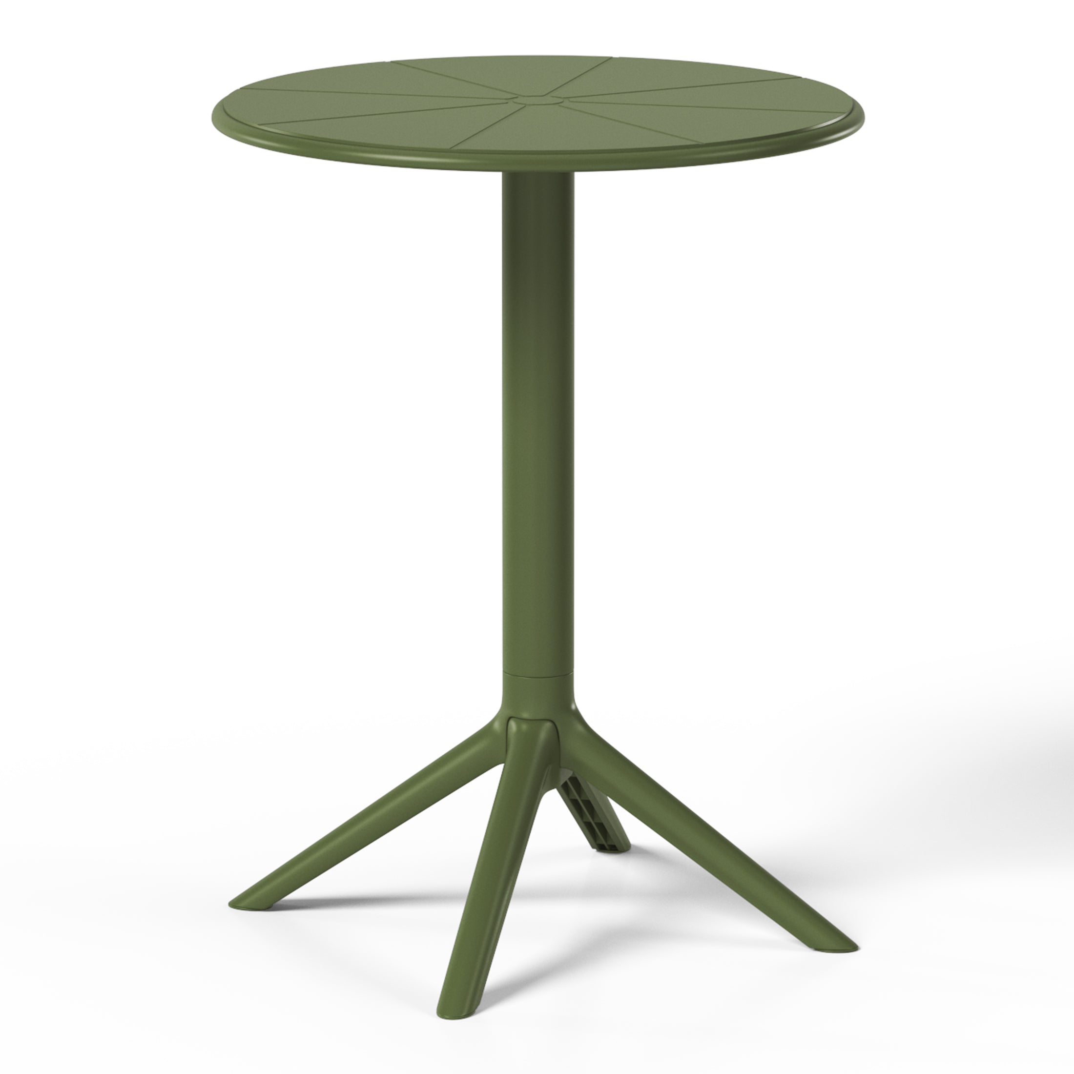 Sunshine 23.5" Outdoor Polypropylene Resin Round Patio Bistro Dining Table for 2