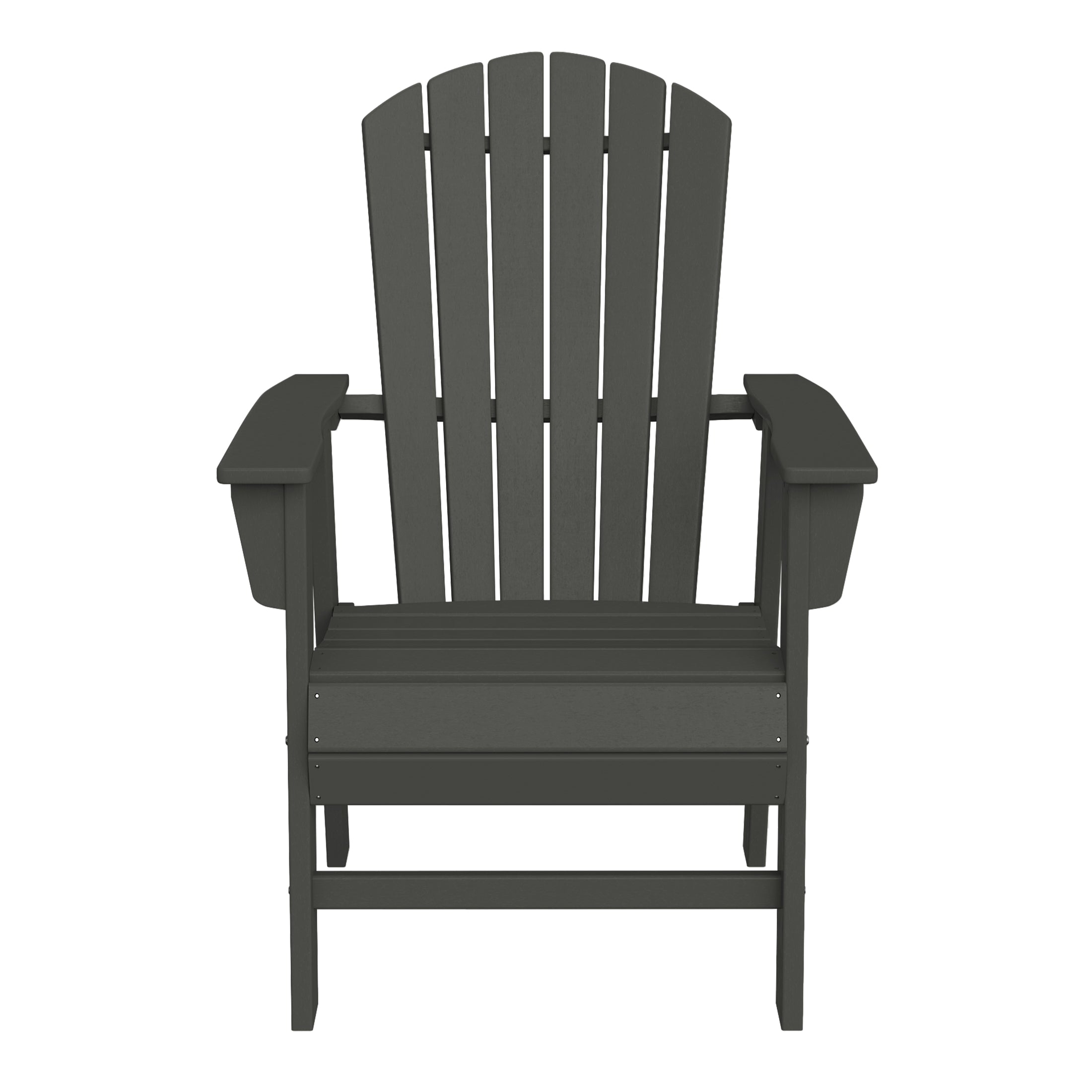 Portside Outdoor Modern HDPE Adirondack Patio Dining Chairs (Set of 2)