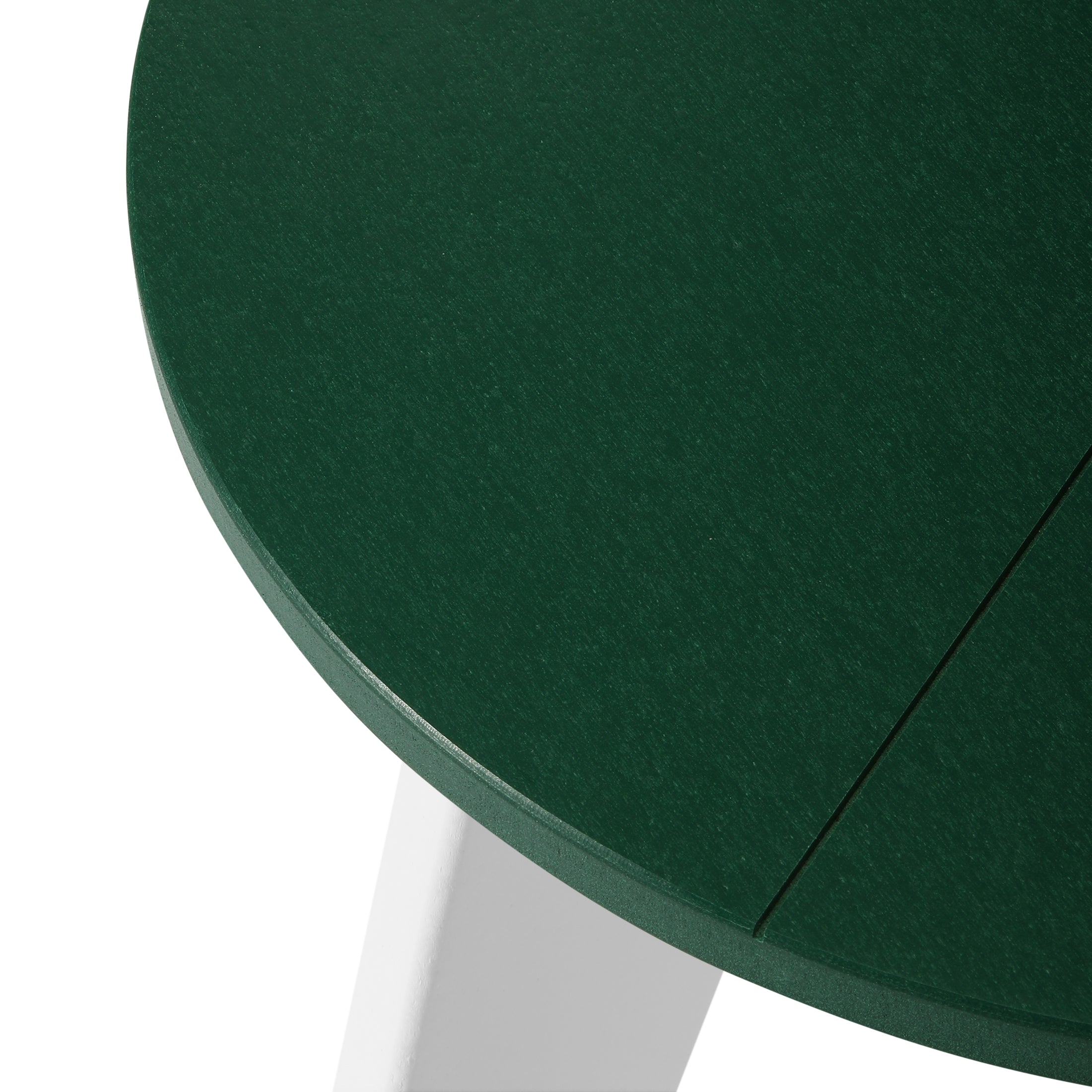 Seaside HDPE Plastic Outdoor Round Adirondack Patio Side Table
