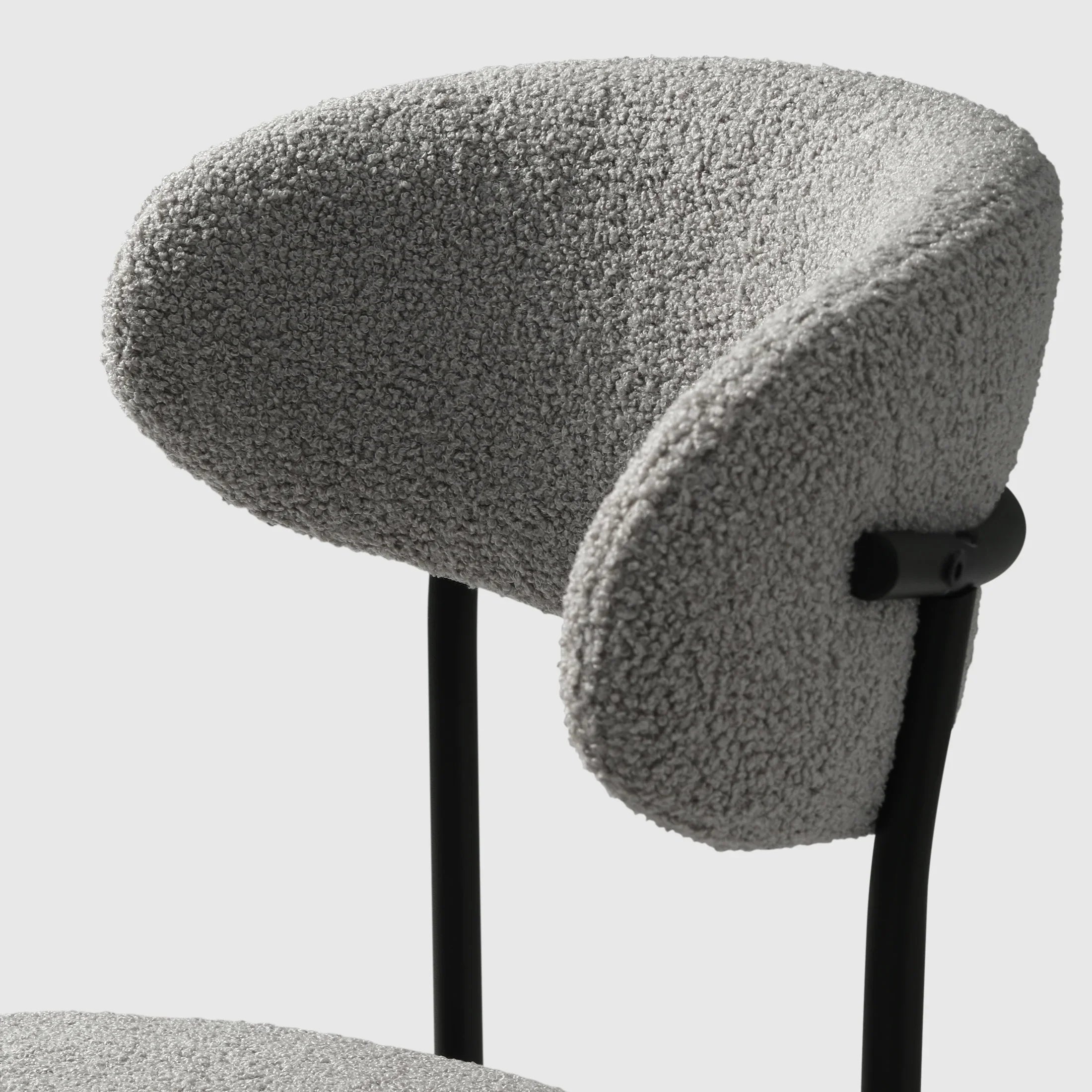 Celine Mid-Century Modern Upholstered Sherpa Round Dining Chairs (Set of 4)