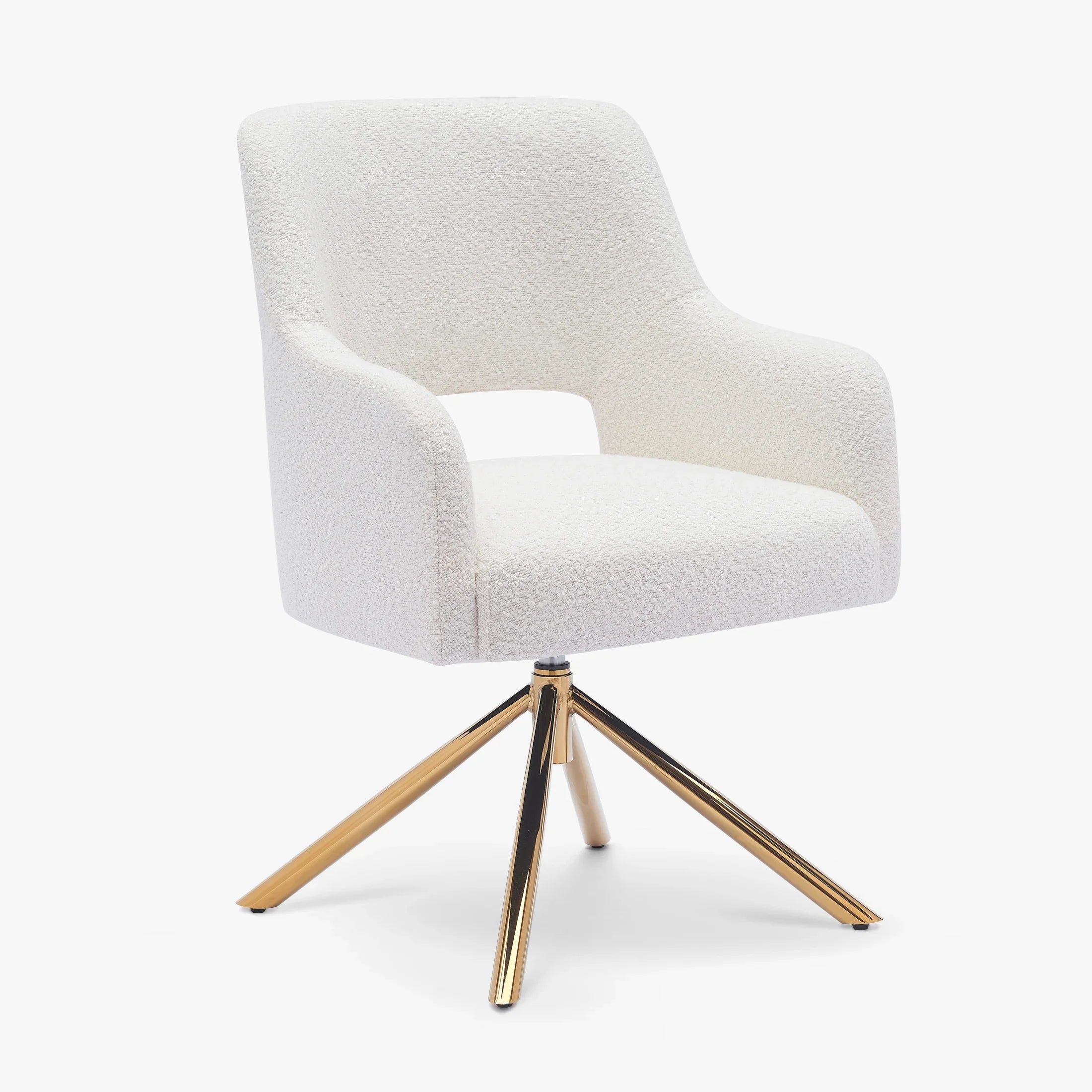 Amélie Mid-Century Modern Wide Boucle Swivel Accent Arm Chair (Set of 2)