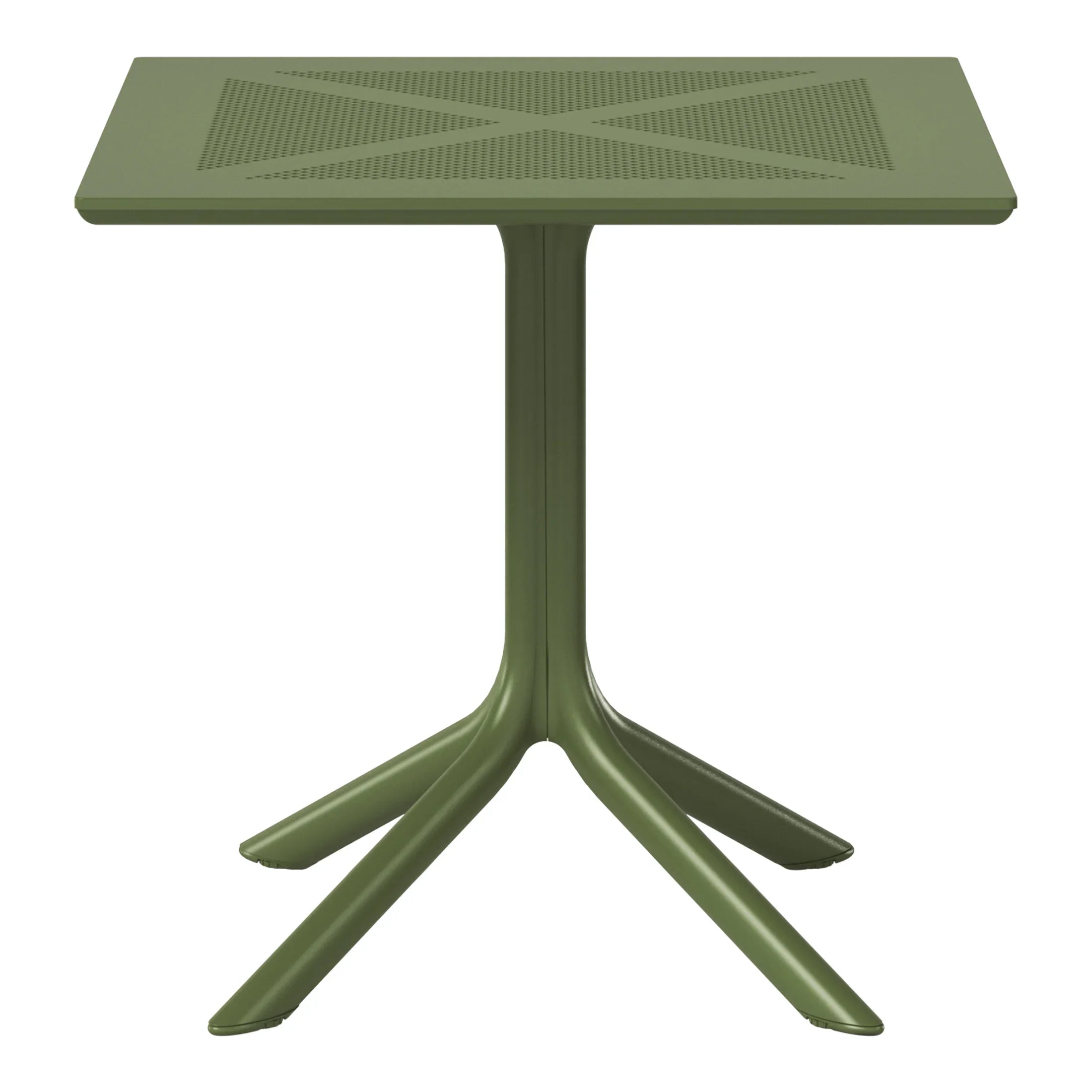 Sunshine 31.5" Square Plastic Outdoor Patio Dining Table for 4