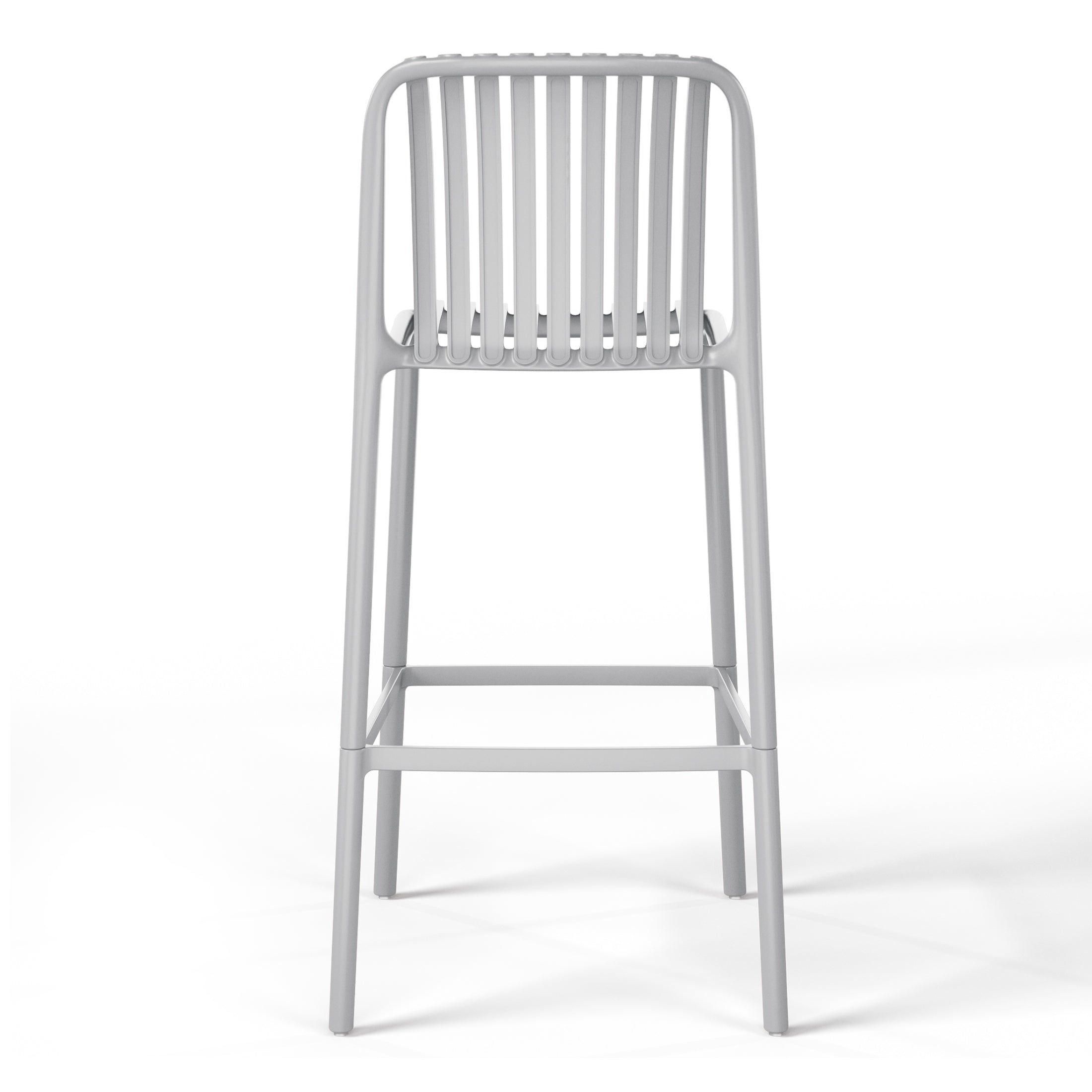 Sunshine 29.5" Outdoor Modern Polypropylene Plastic Patio Bar Height Stools (Set of 2)