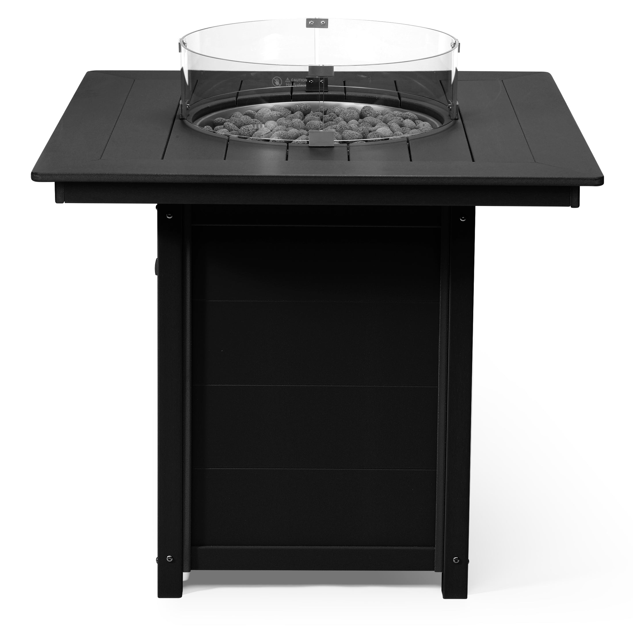Sol 42" Modern Outdoor Patio Gas Propane Square Fire Pit Table