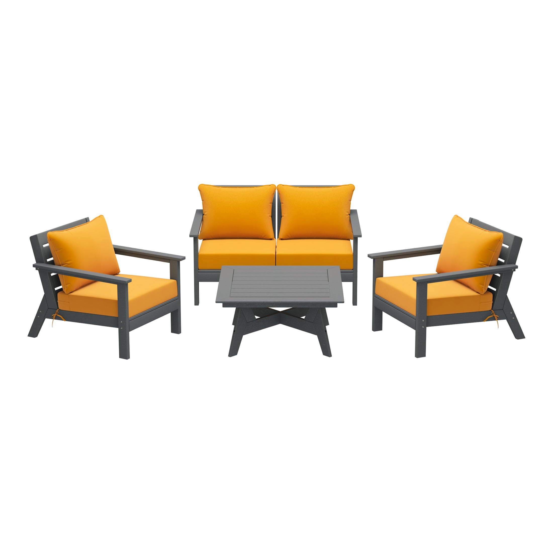 Portsmouth Outdoor 5-Piece Modular Sectional Patio Furniture Sofa Set