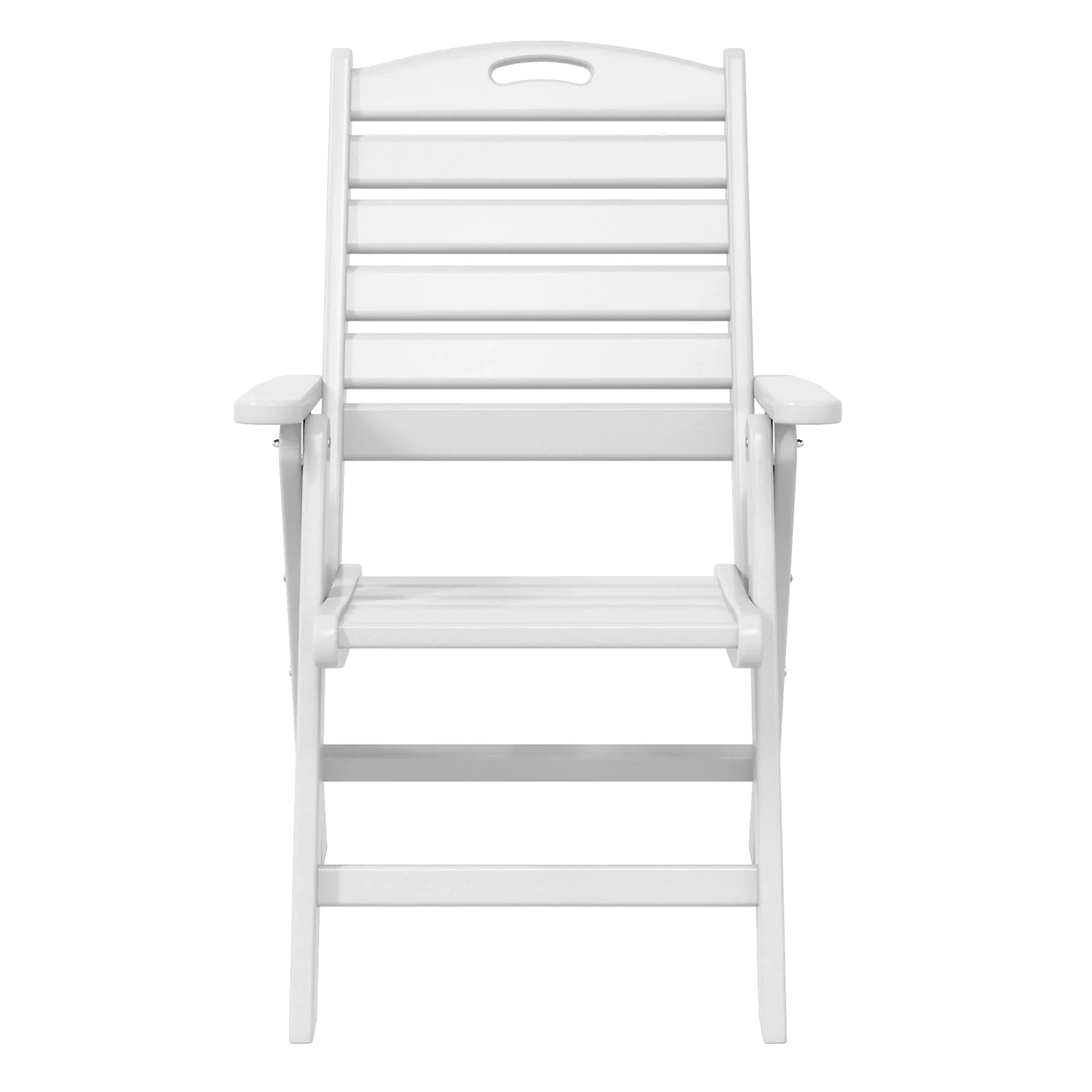 Cayman HDPE Adjustable Highback Folding Outdoor Patio Dining Chairs Set of 2
