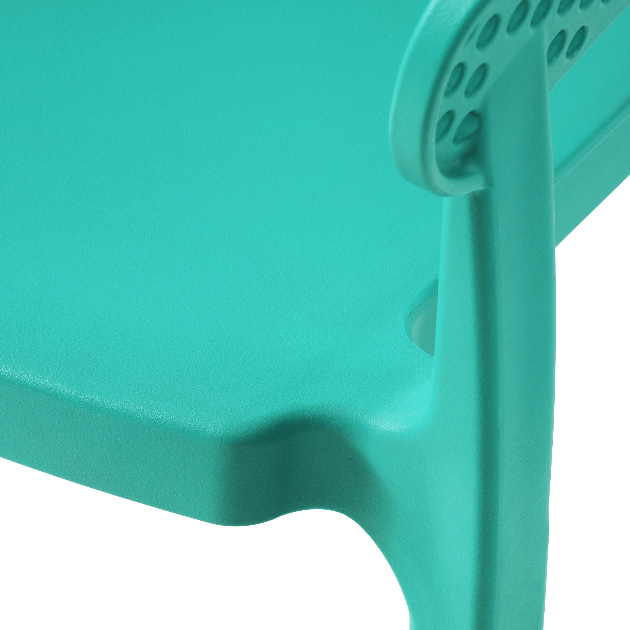 Sunshine Outdoor Modern Stackable Plastic Resin Patio Dining Armchair (Set of 2)