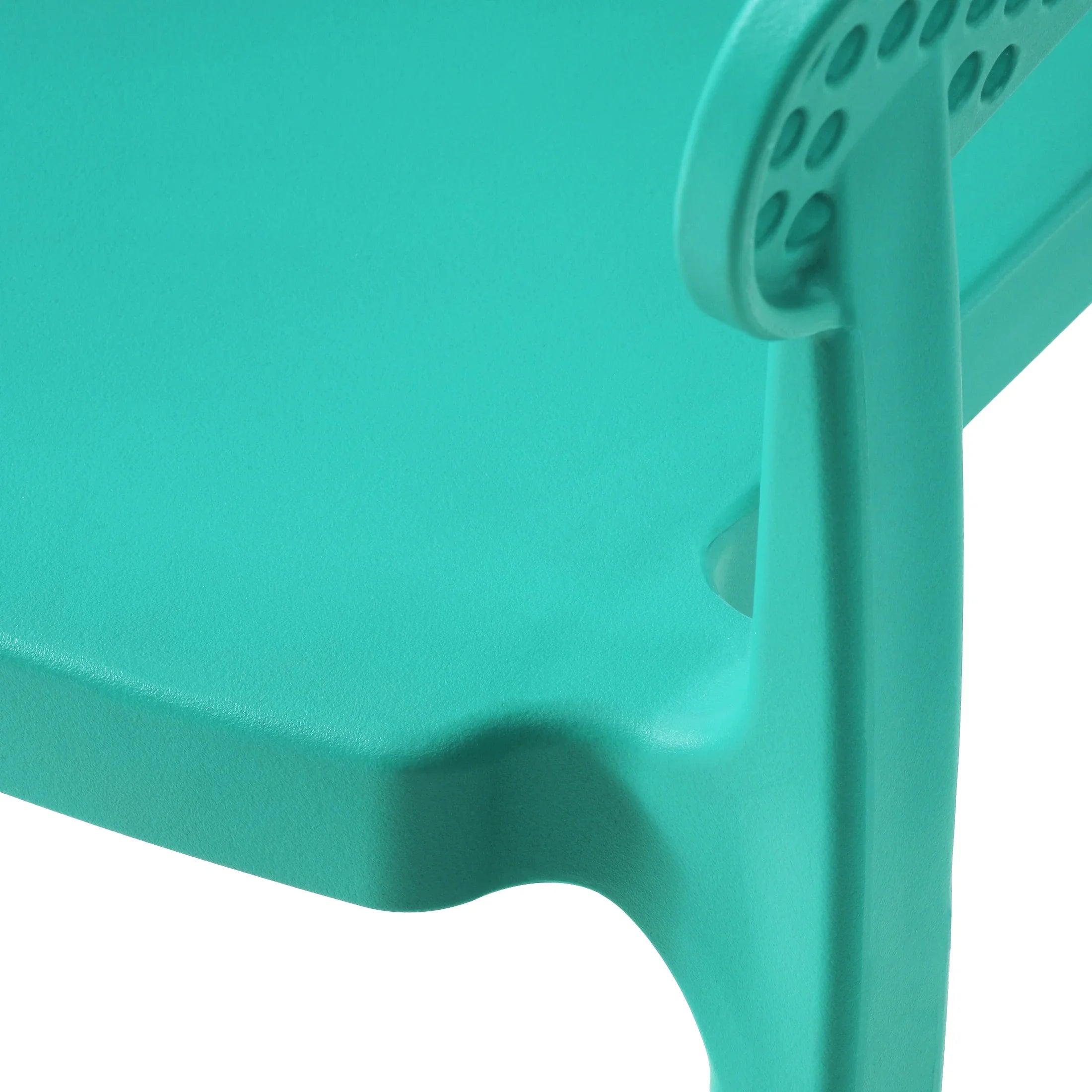 Sunshine Outdoor Modern Stackable Plastic Resin Patio Dining Armchair (Set of 2)