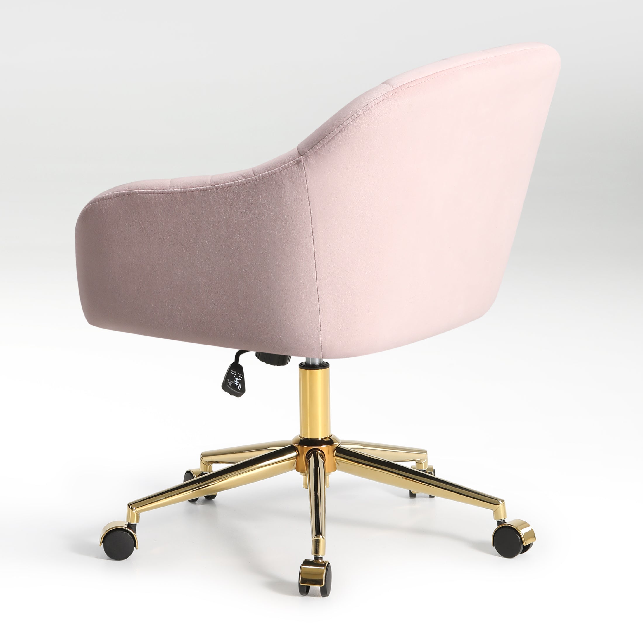 Alaia Upholstered Velvet Swivel Vanity Office Chair With Wheels